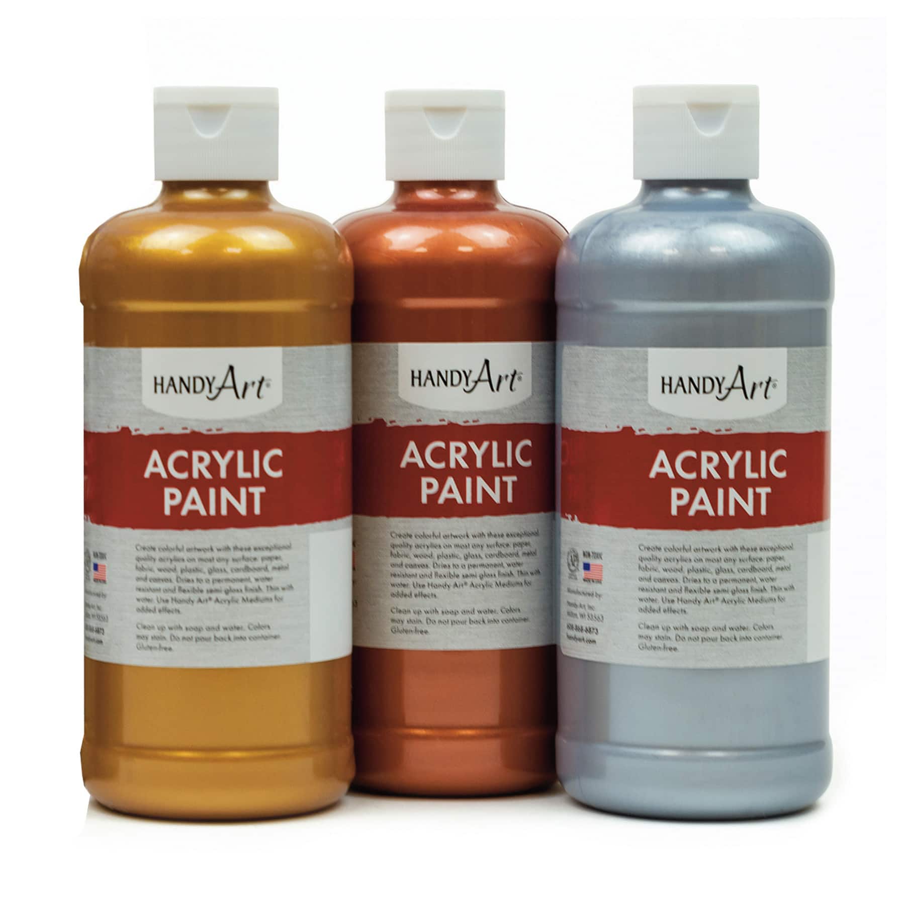 Handy Art® 16oz. Metallic Acrylic Paint Set