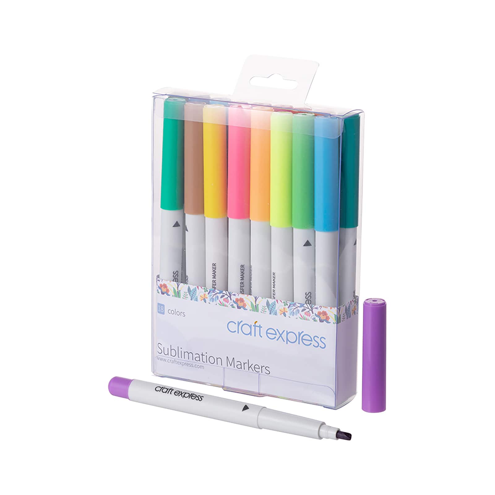 Craft Express Fabric 18 Colors Marker Set