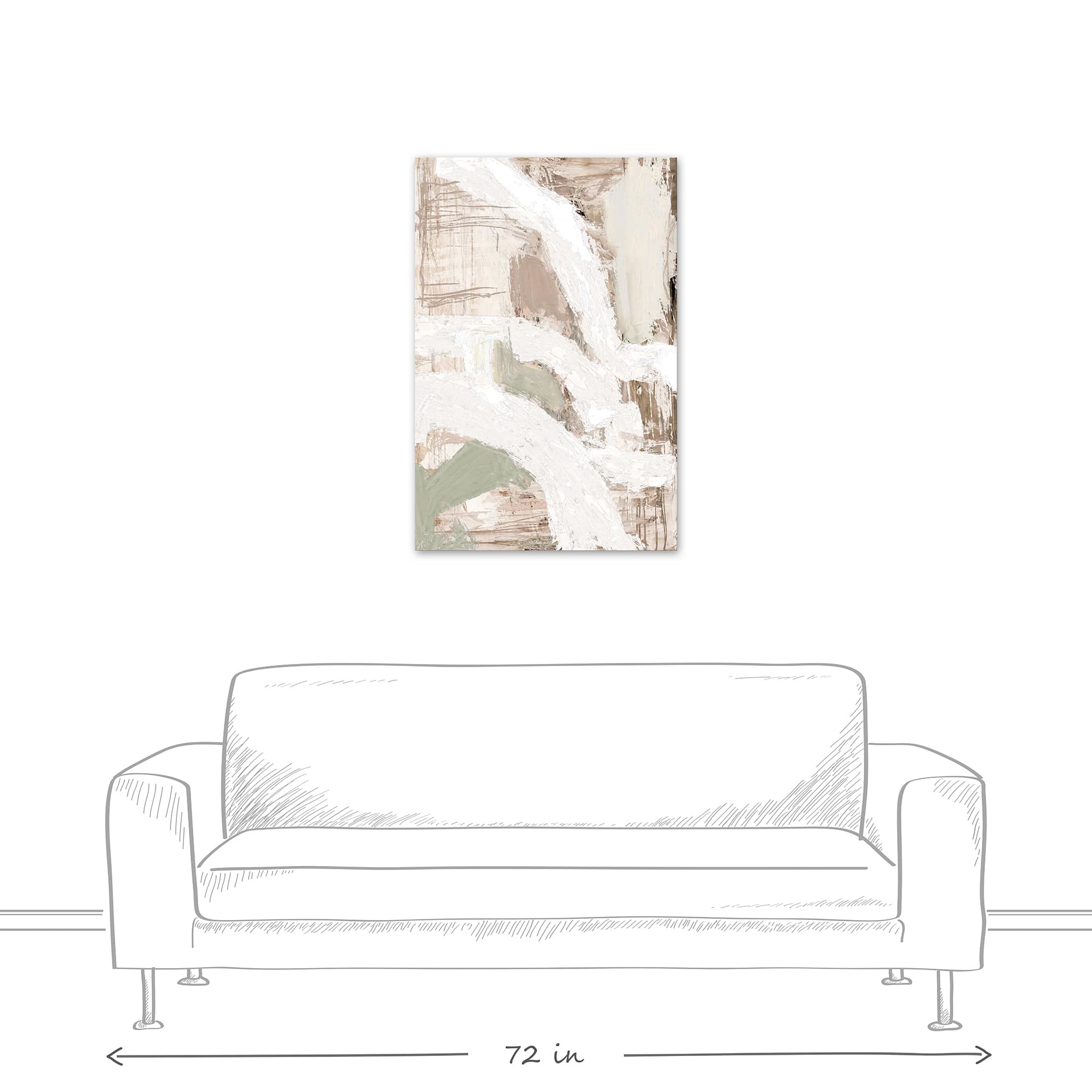 Neutral Abstract Texture 24" x 36" Canvas Wall Art