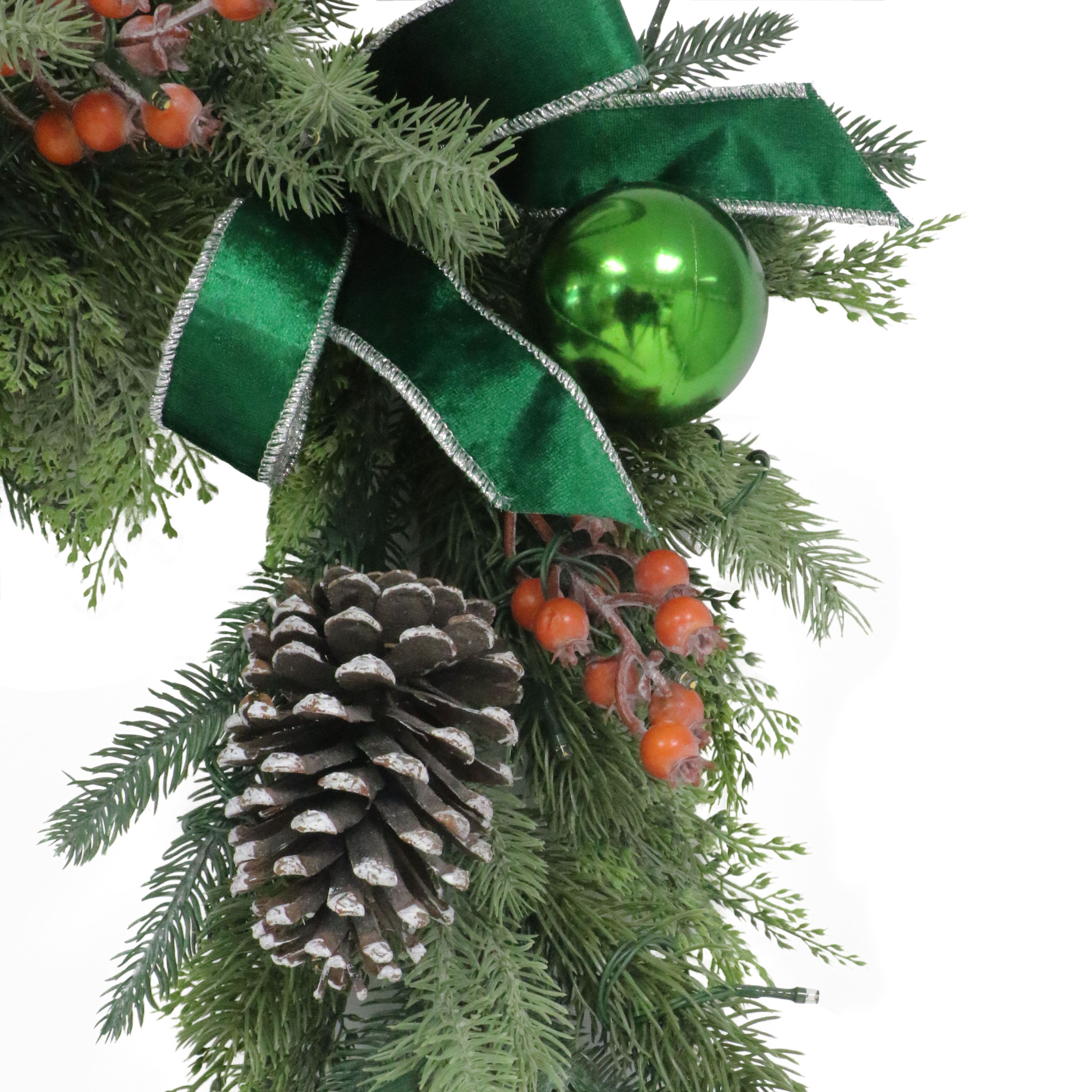 6ft. Pre-Lit Green Adorned Artificial Garland