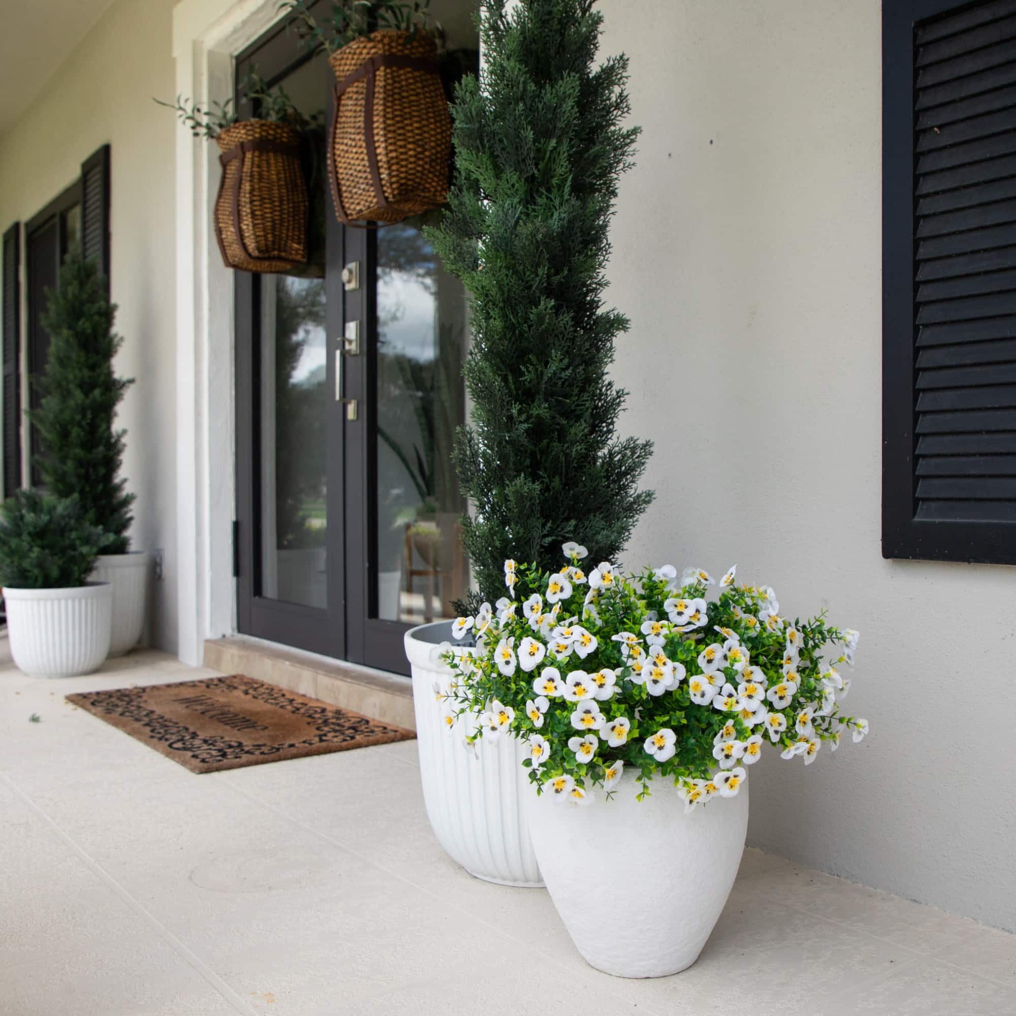 13" UV Resistant Artificial Pansy Bushes, 12ct.