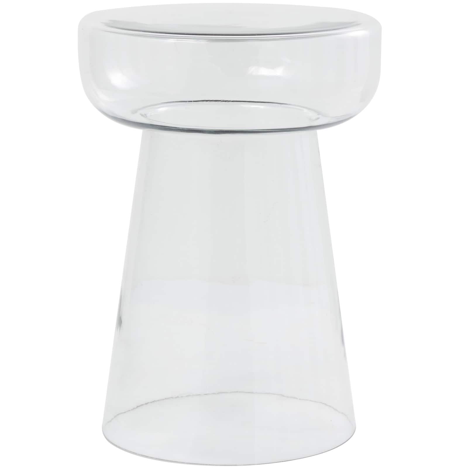 20" Glass Modern Side End Accent Table