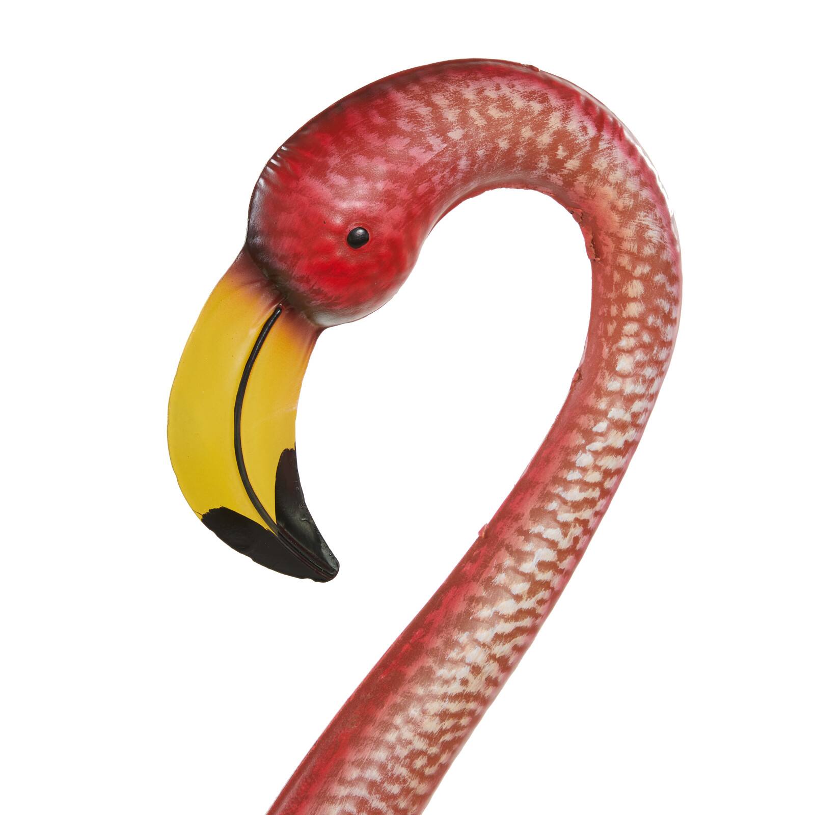 Pink Flamingo Garden Sculpture Set