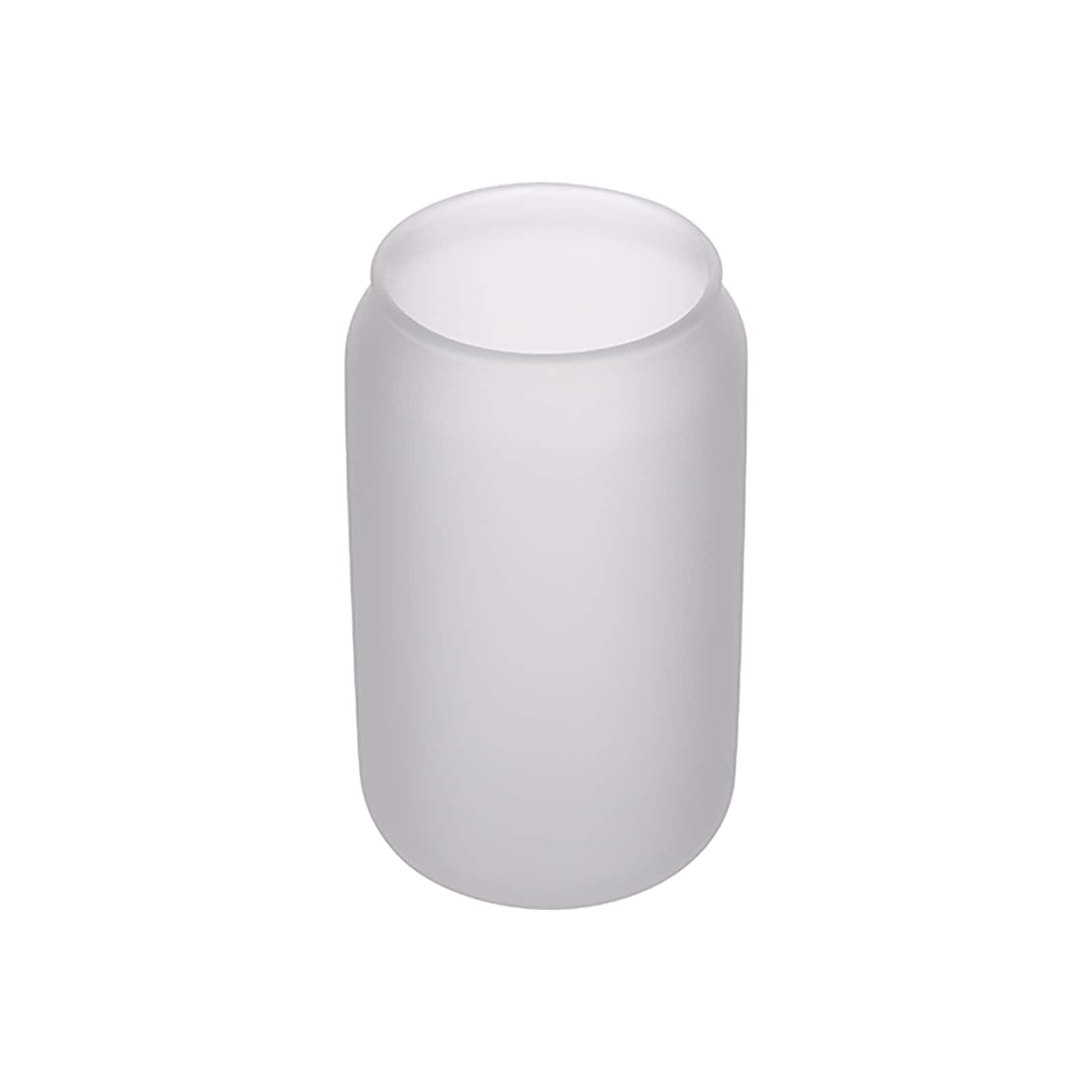 Craft Express 6ct. 13oz. Frosted White Glass Mug with Clear Glass Straw