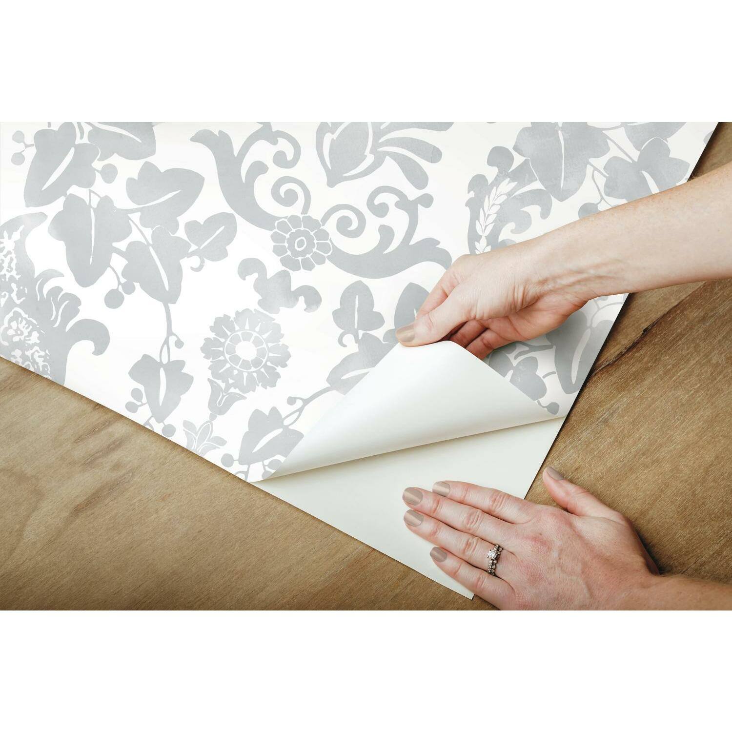 RoomMates Vine Damask Peel & Stick Wallpaper