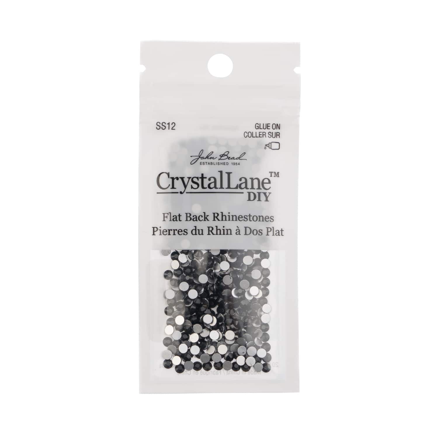 John Bead Crystal Lane SS12 Glass Round Flatback Rhinestones, 432ct.