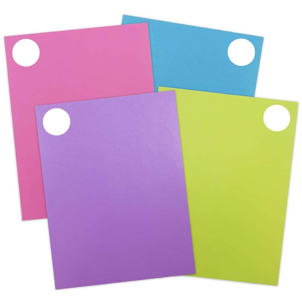 JAM Paper 1.66" Fashion Colors Circle Label Sticker Seals, 4 Packs of 120