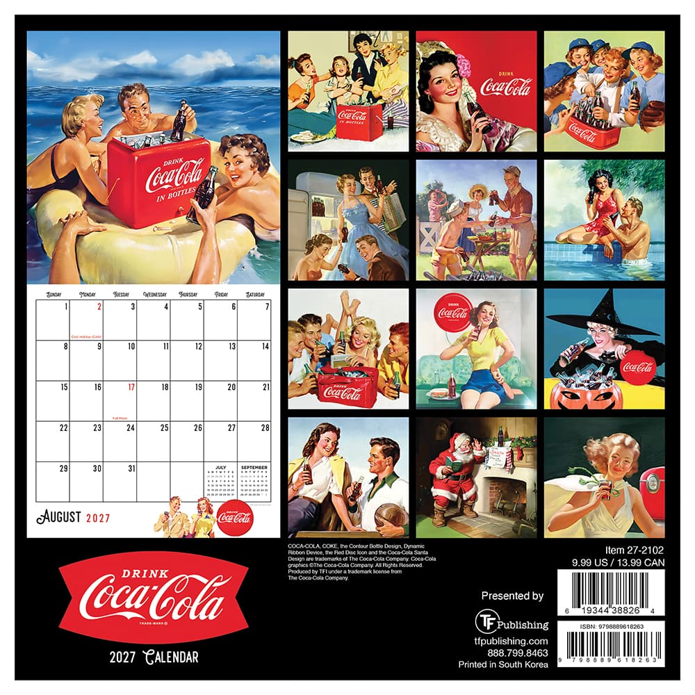 2027 Coca-Cola Mini Calendar