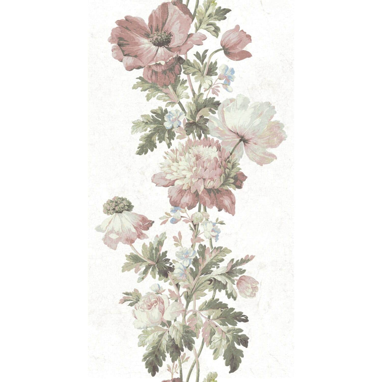RoomMates Vintage Floral Stripe Peel & Stick Wallpaper