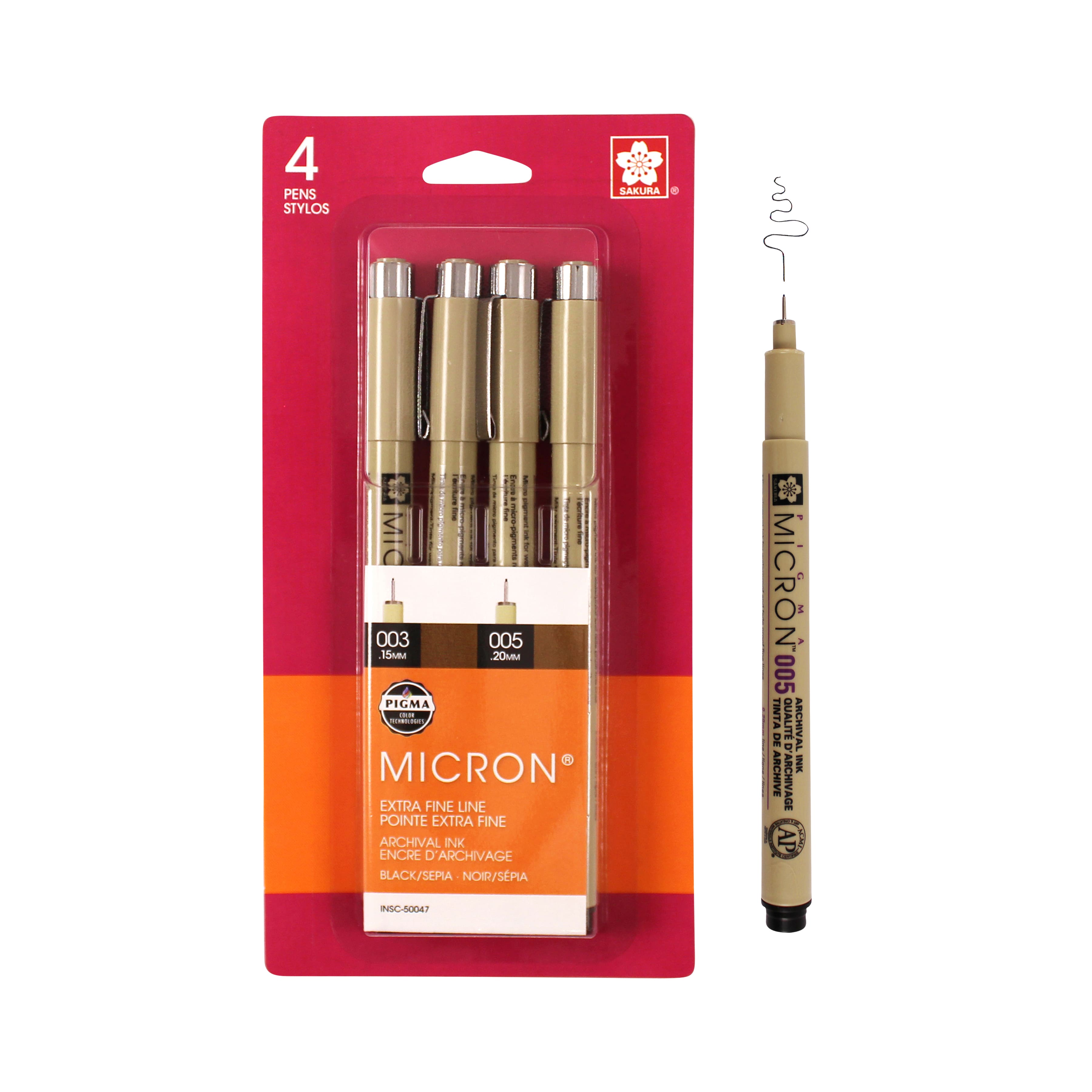 Pigma® Micron™ Sepia & Black Extra Fine Pen Set