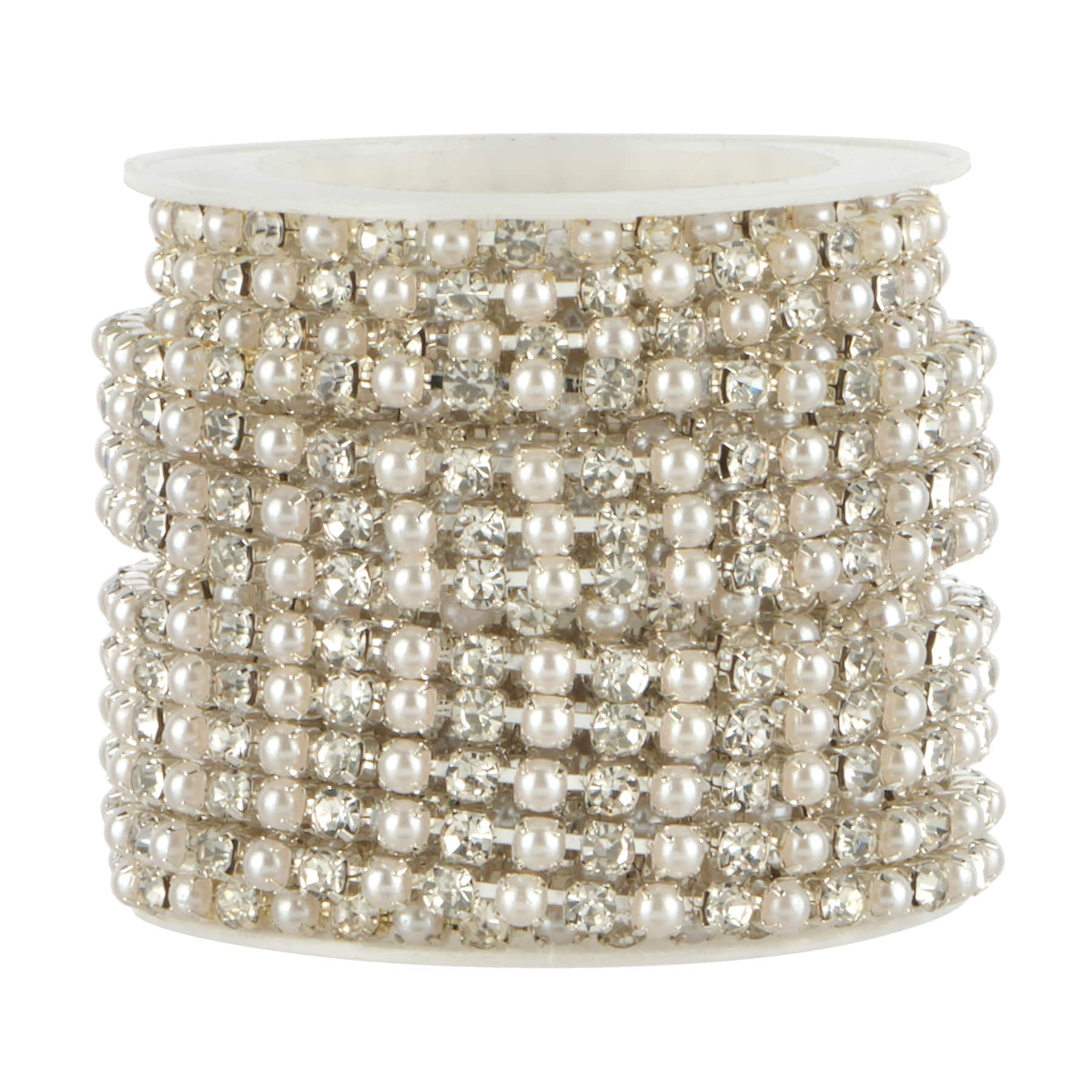 5yd. Silver Pearl & Rhinestone Chain by Bead Landing™