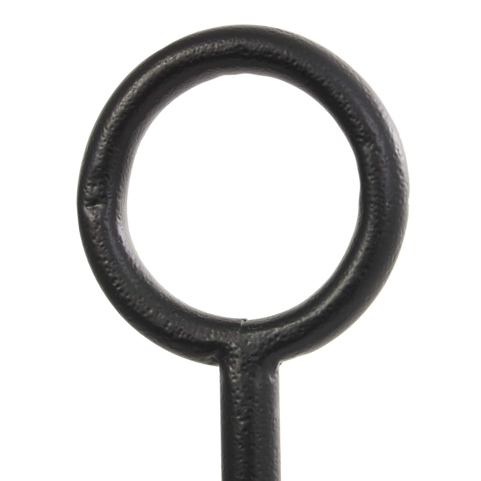 Black & White Metal Abstract Circular Ring Candle Holder with Wooden Cone Bases Set