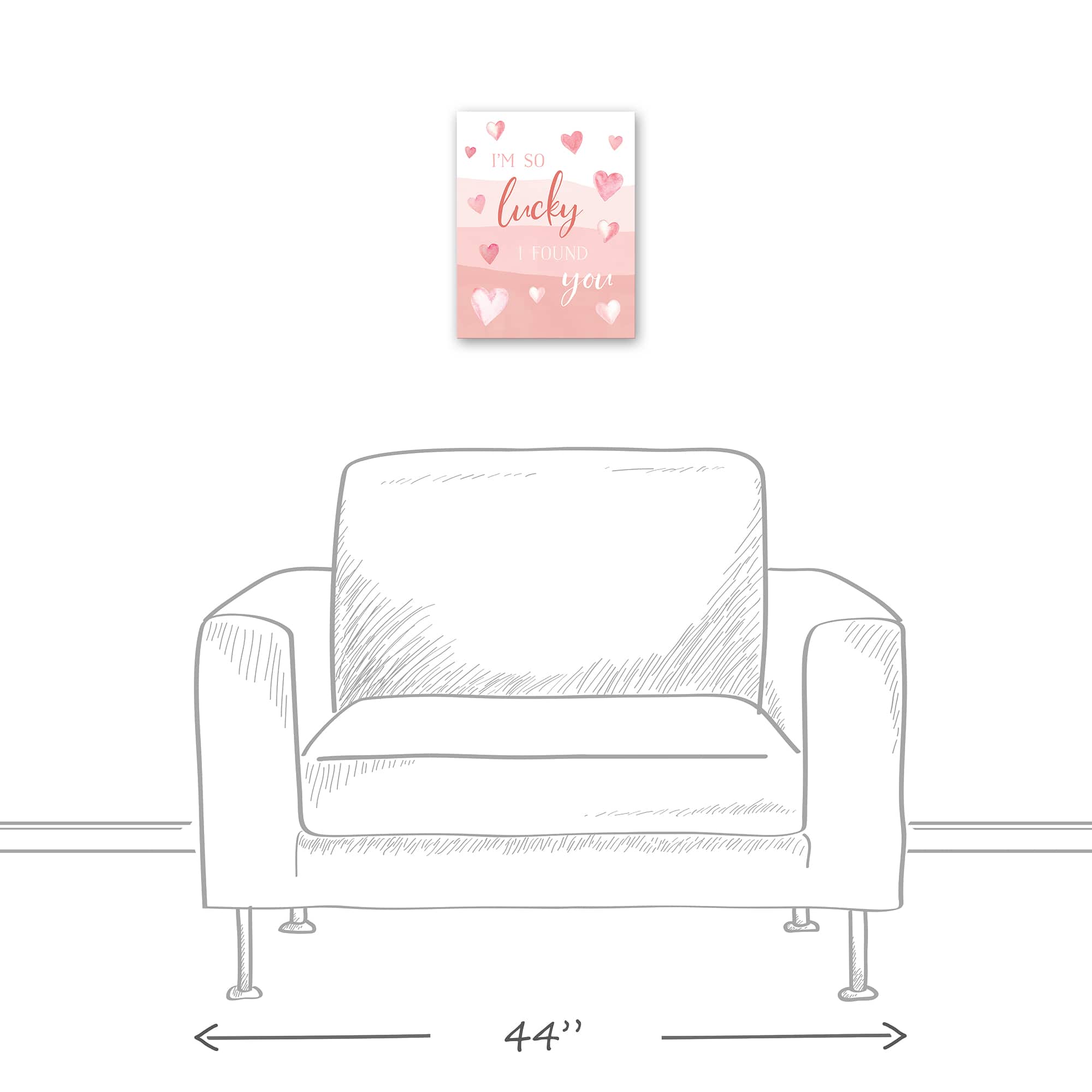 Lucky I  Found You 11" x 14" Canvas Wall Art