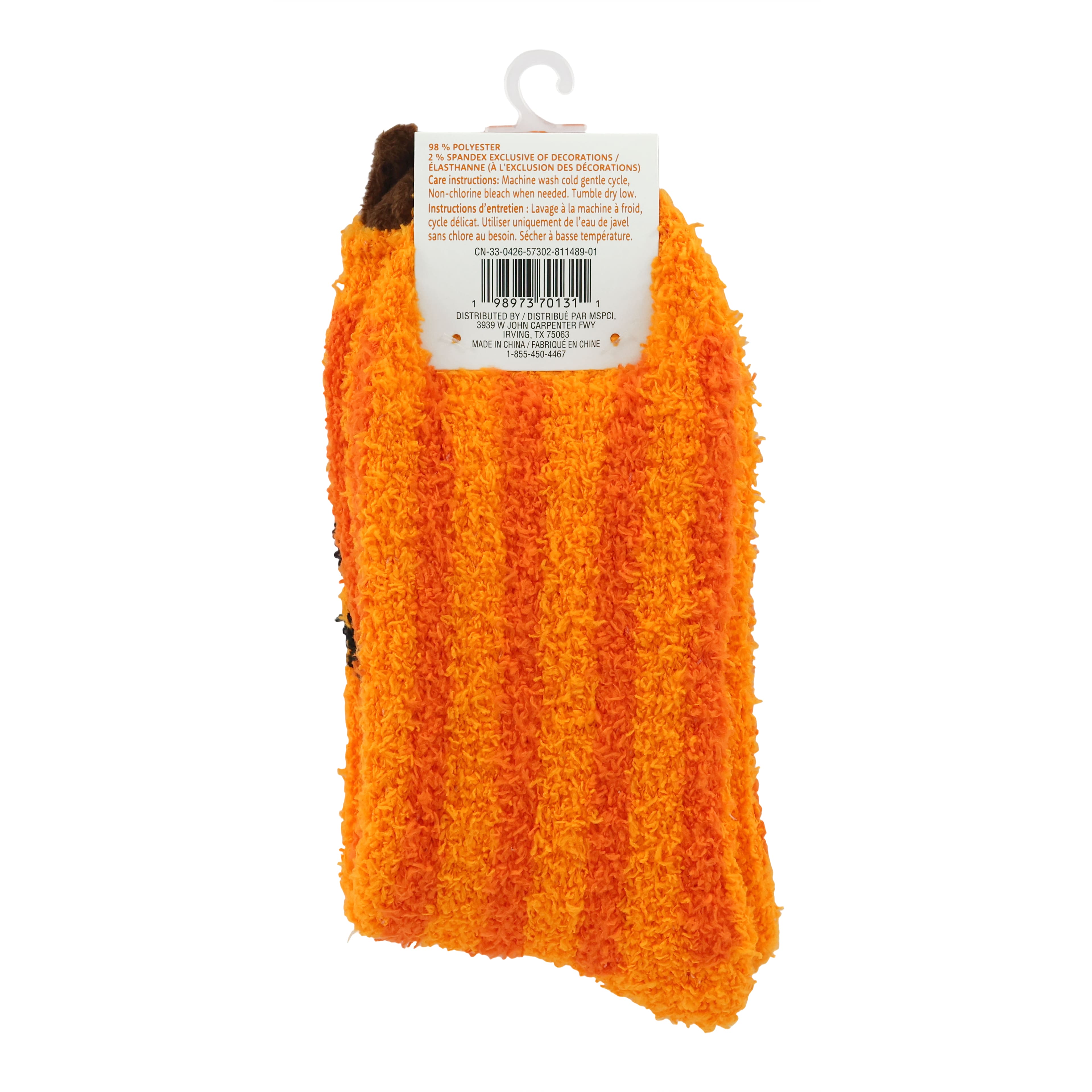 Halloween Pumpkin Fuzzy Socks by Creatology™