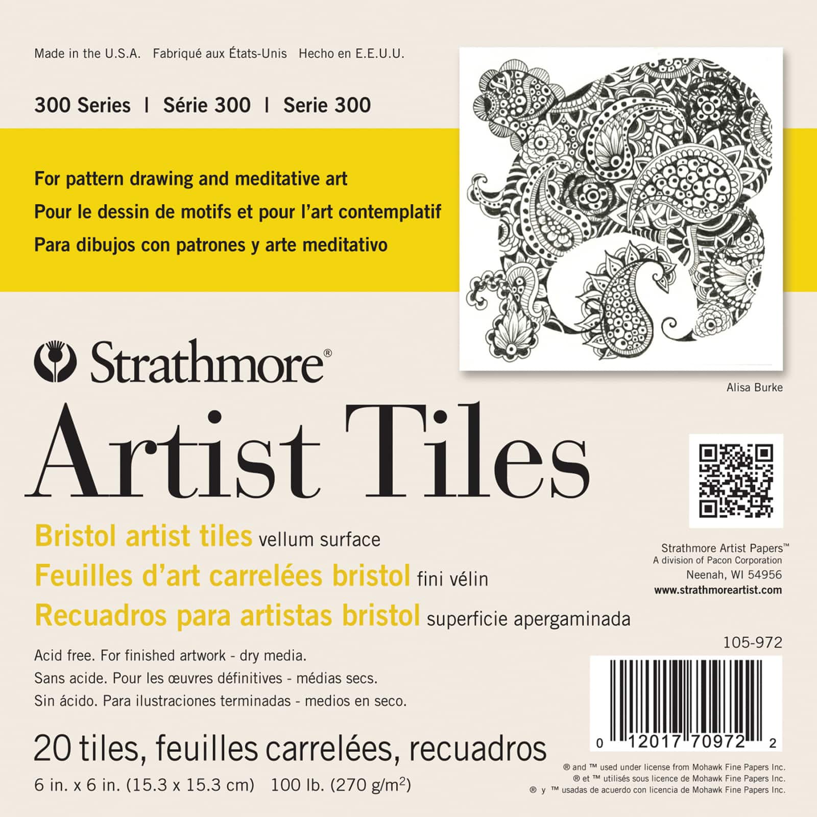 Strathmore® 300 Series Bristol Artist Tiles, 20ct.