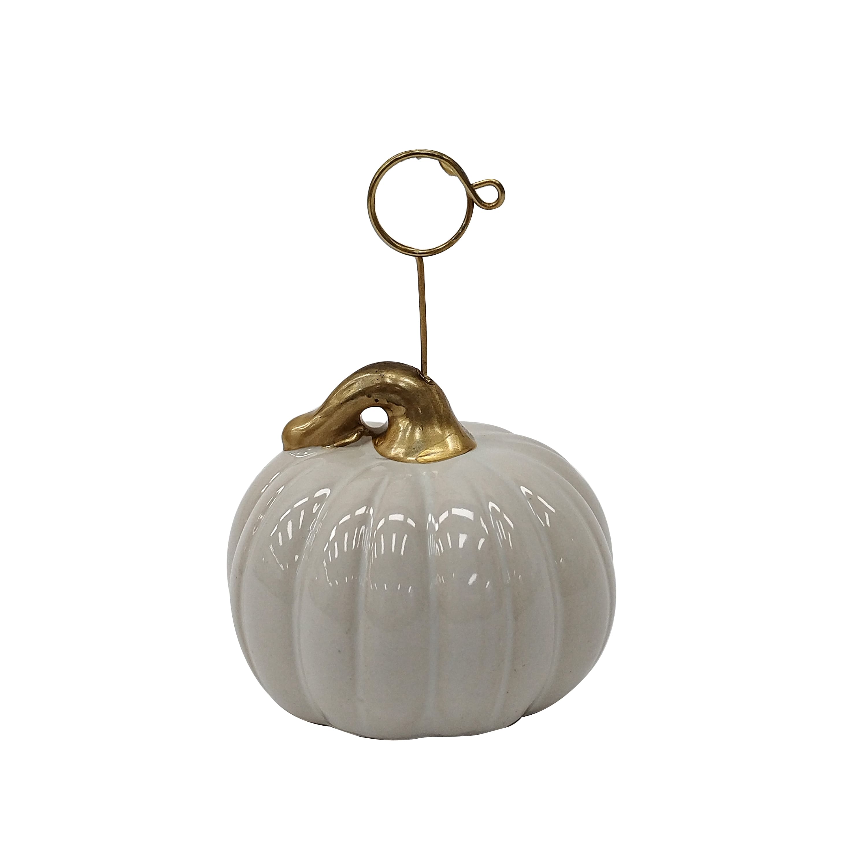 4.5" Ceramic Pumpkin Place Card Holder by Ashland®