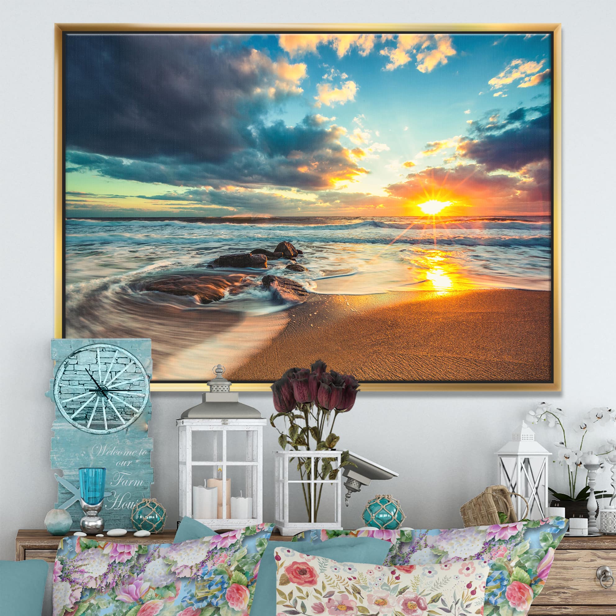 Designart - Beautiful Cloudscape over the Sea