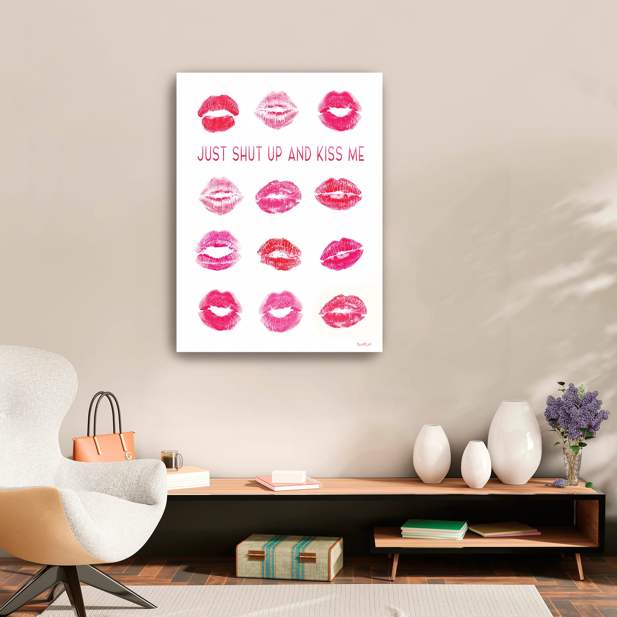 Just Shut Up and Kiss Me Canvas Giclée Art