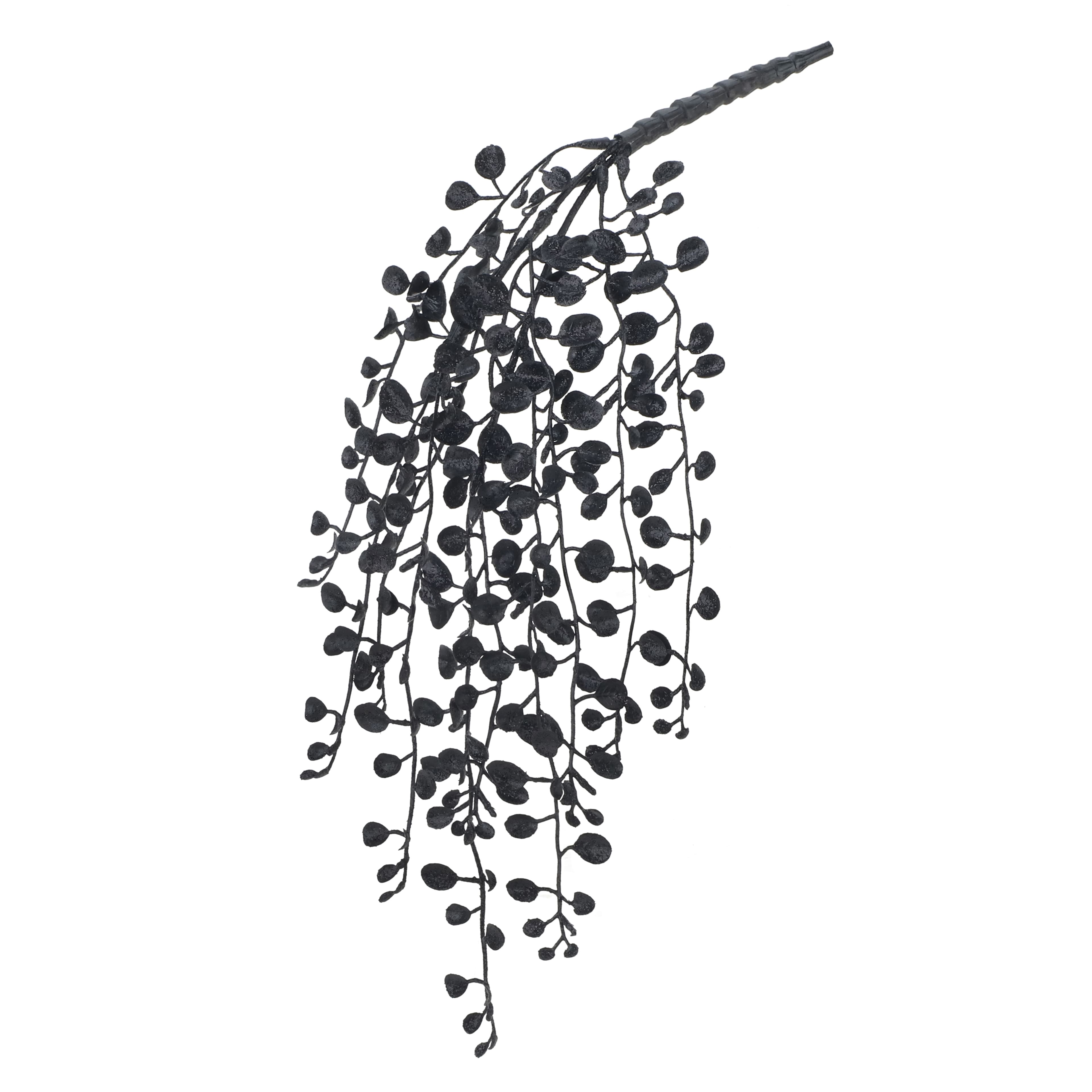 11" Black Glitter Boxwood Pick by Ashland®