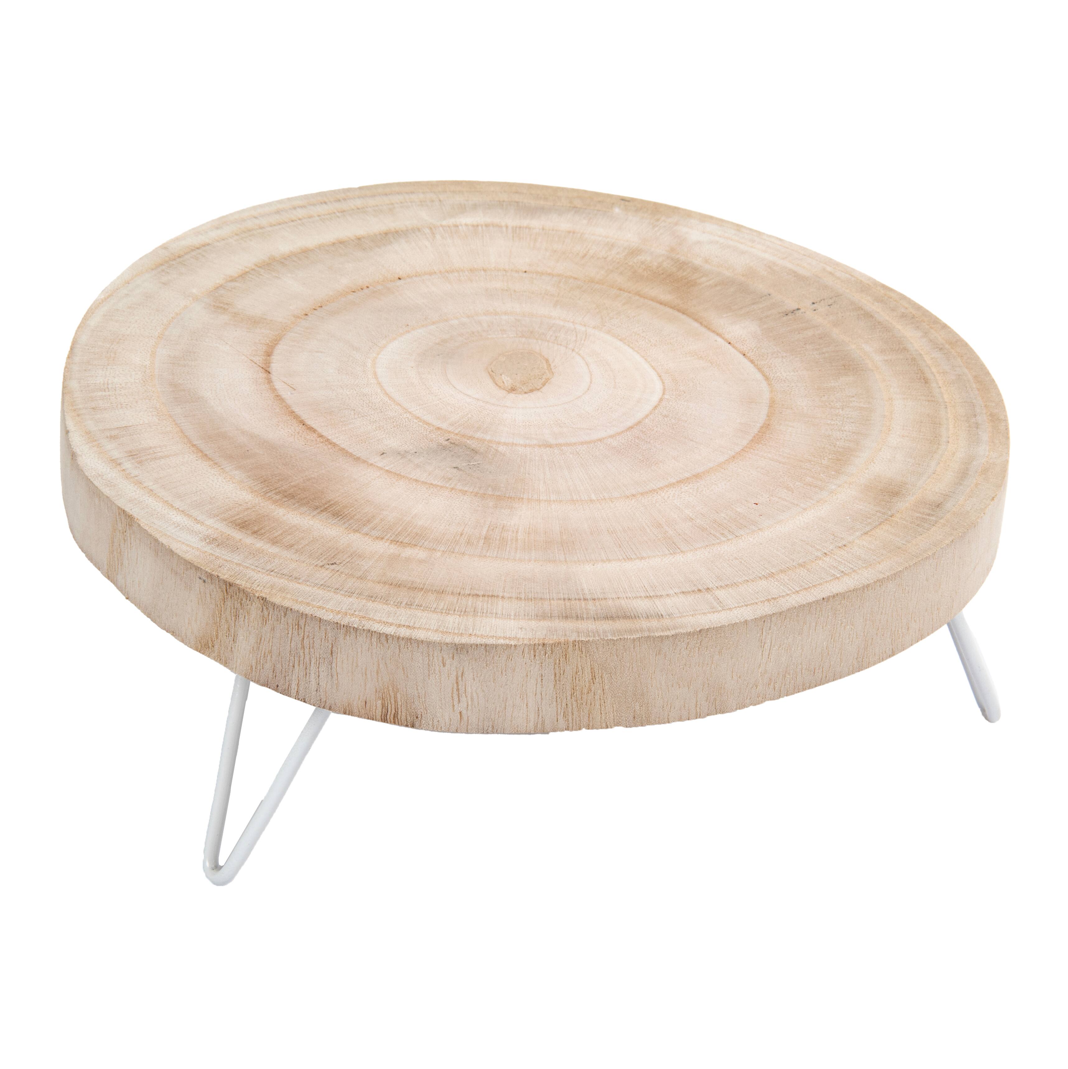 Hello Honey® Decorative Paulownia Wood Pedestal