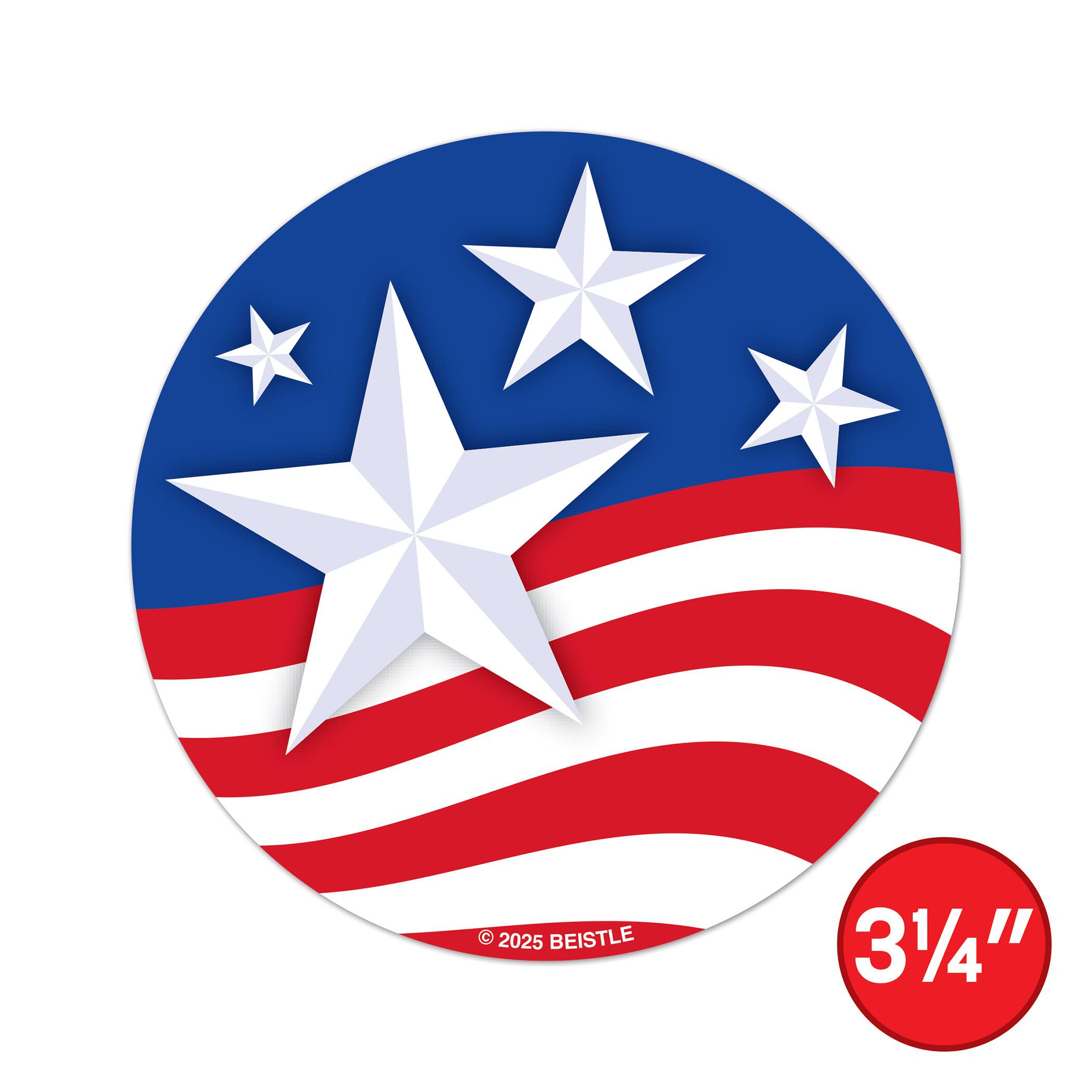 Besitle 3.25" Stars & Stripes Coasters, 3 Packs of 8