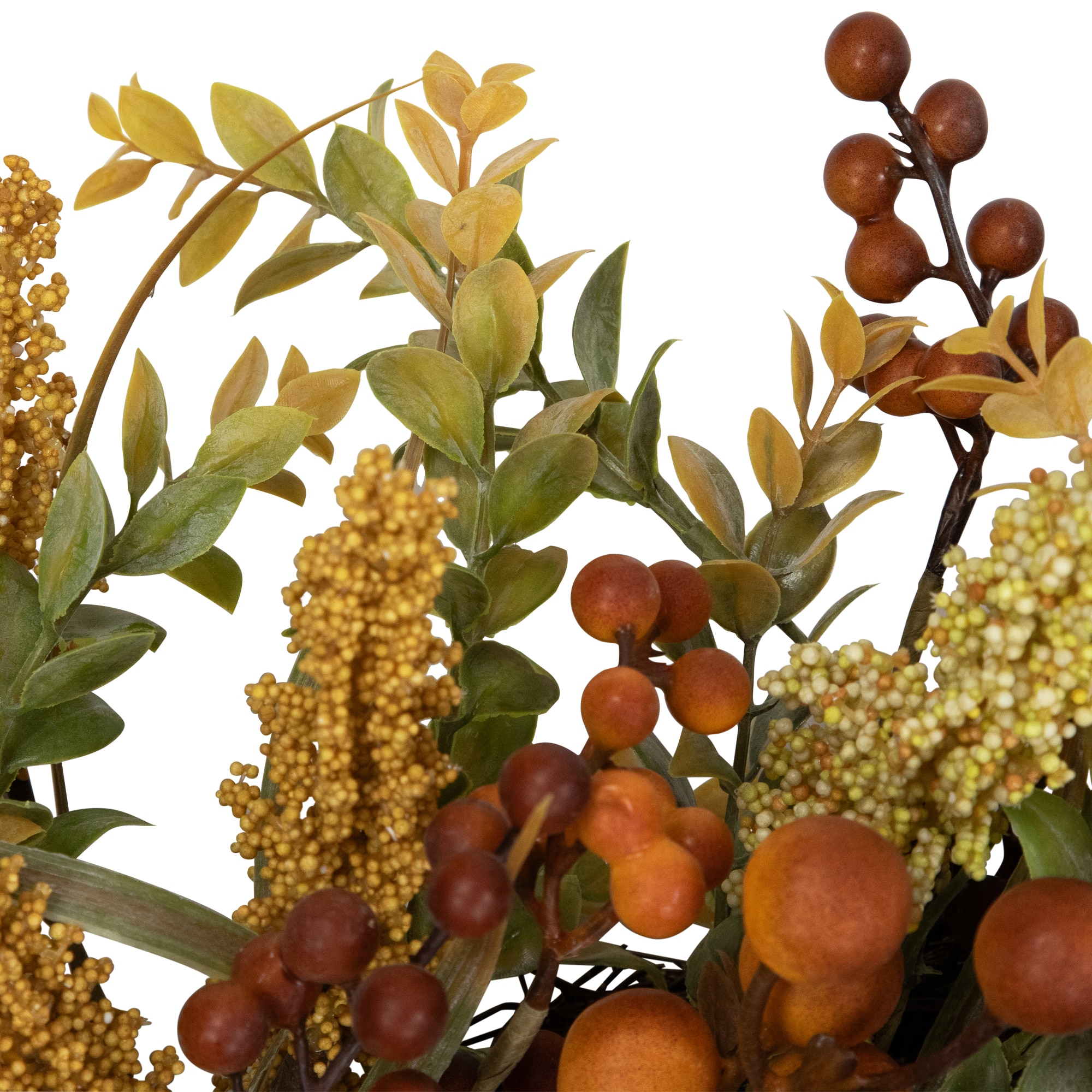 24" Real Touch™️ Mixed Foliage & Berries Fall Harvest Wreath