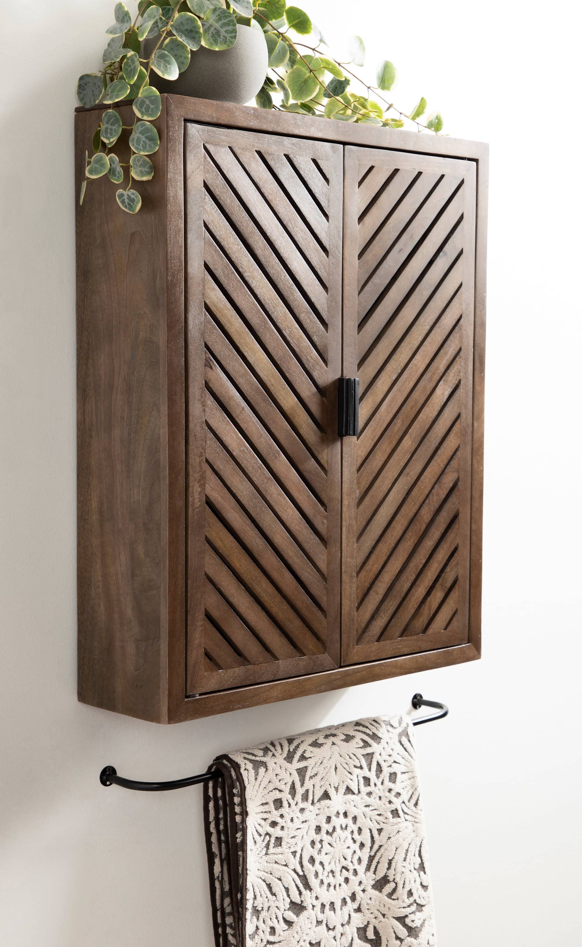 Kate and Laurel Mezzeta Tall Wood Bath Cabinet
