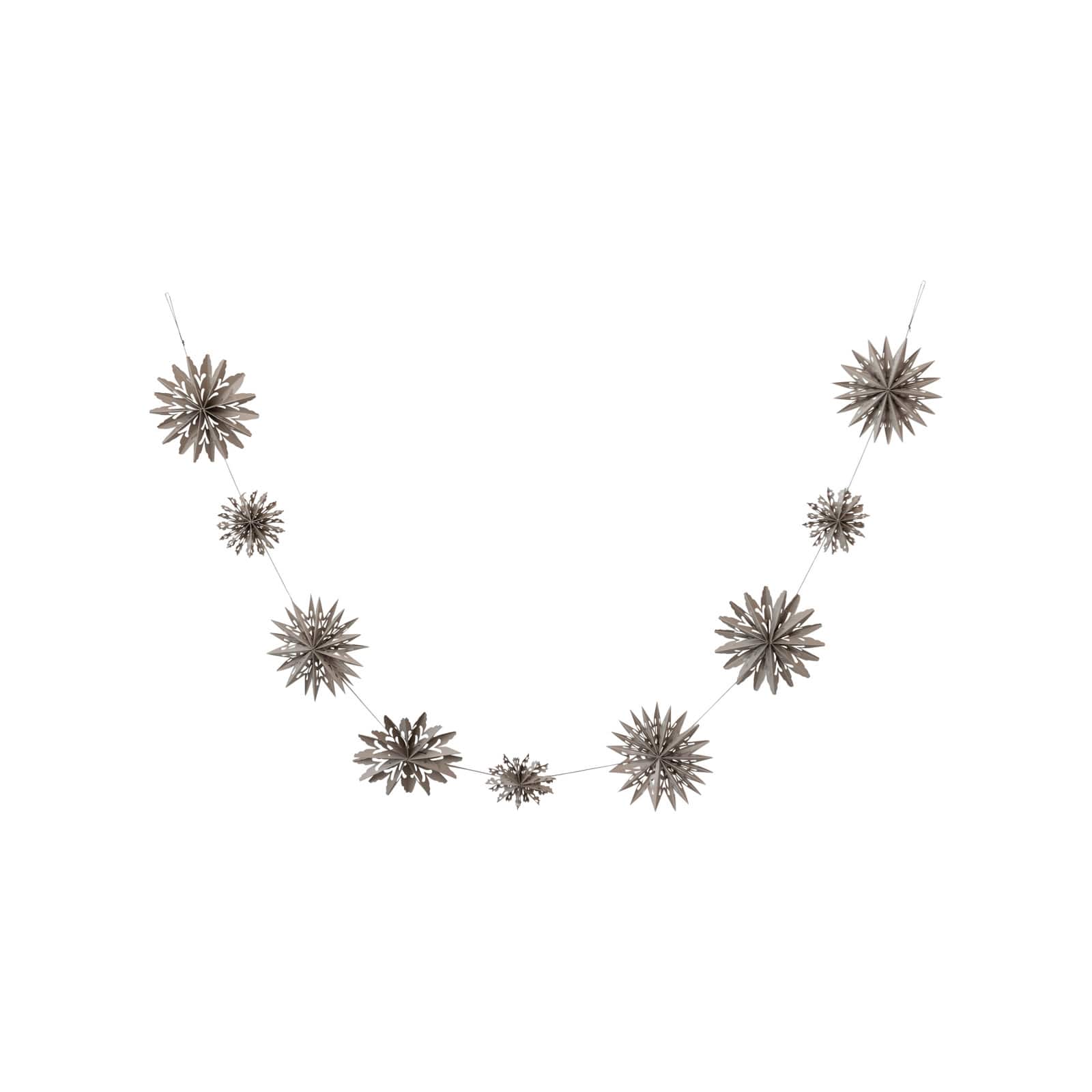 Hello Honey® 6ft. Gray Paper Snowflake Garland in Kraft Box