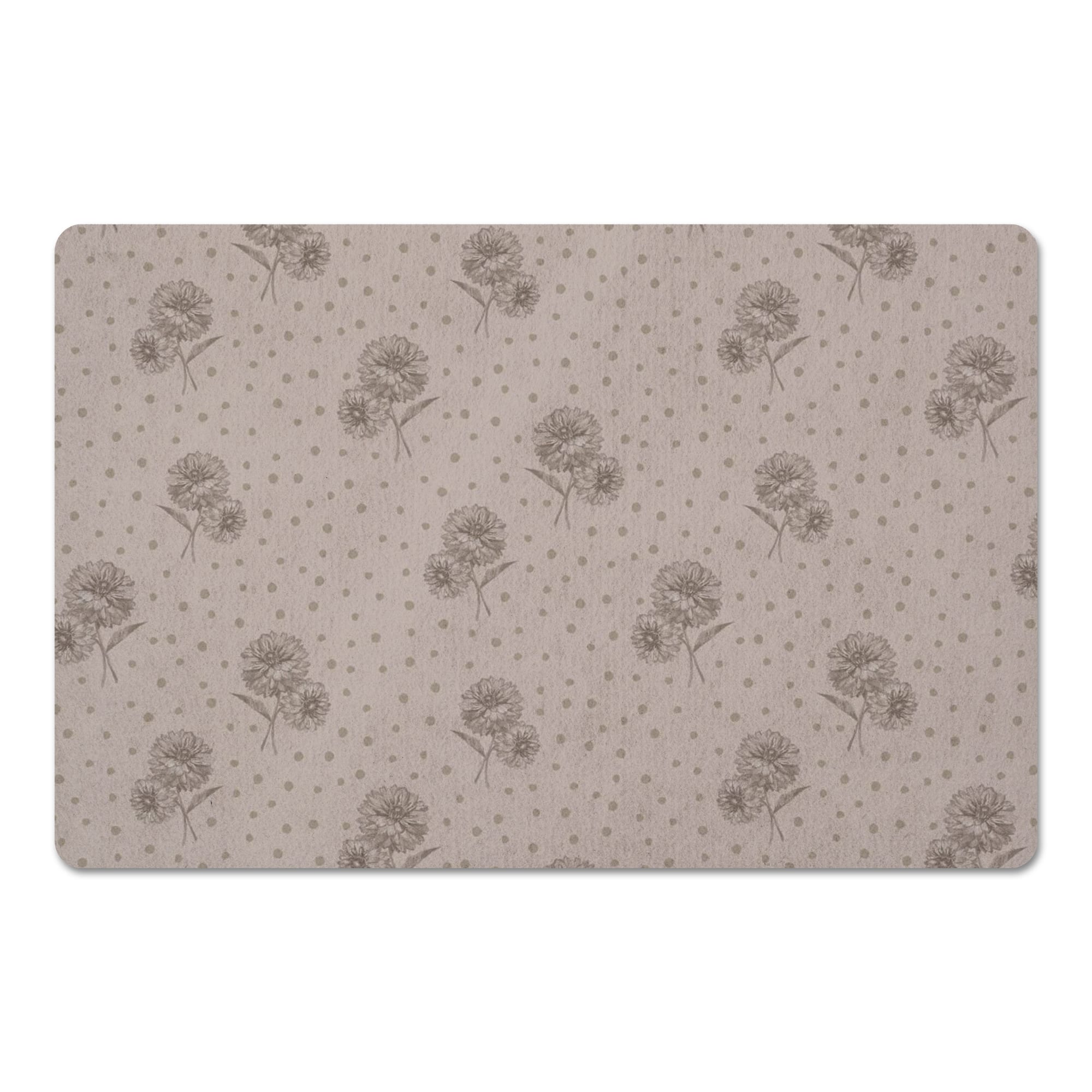 Floral Dots Floor Mat