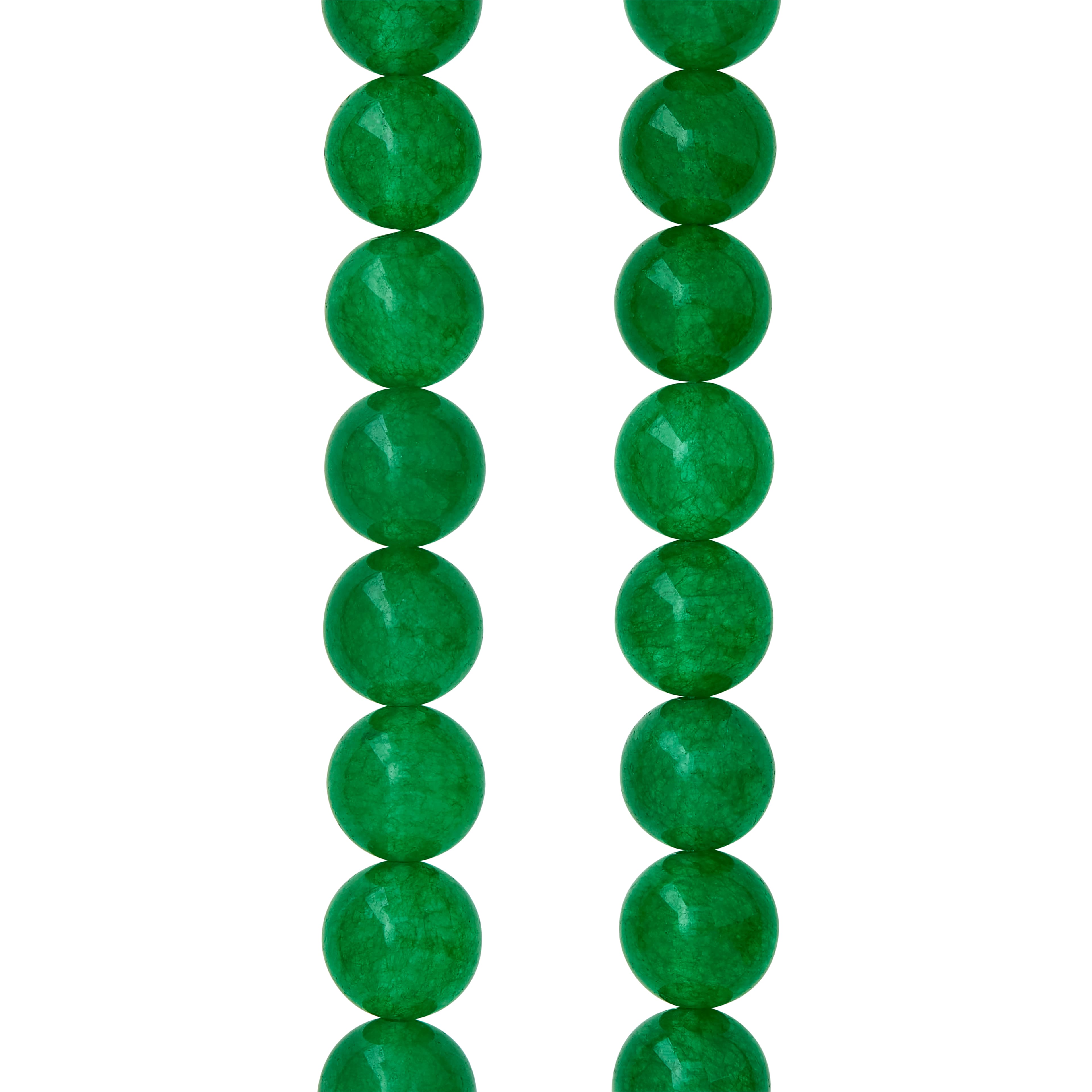 12 Pack:  Green Jade Round Beads, 10mm by Bead Landing™