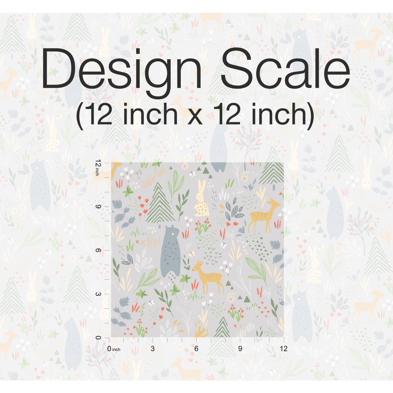 RoomMates Light Gray Spring Forest Pals Peel & Stick Wallpaper