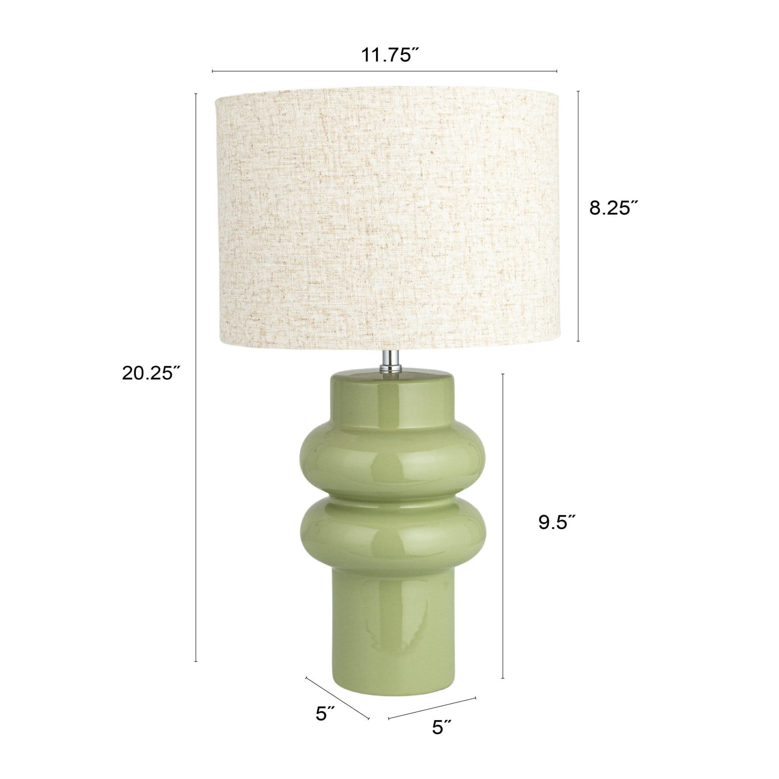 Hello Honey® 20.5" Stoneware Table Lamp with Linen Shade and Inline Switch