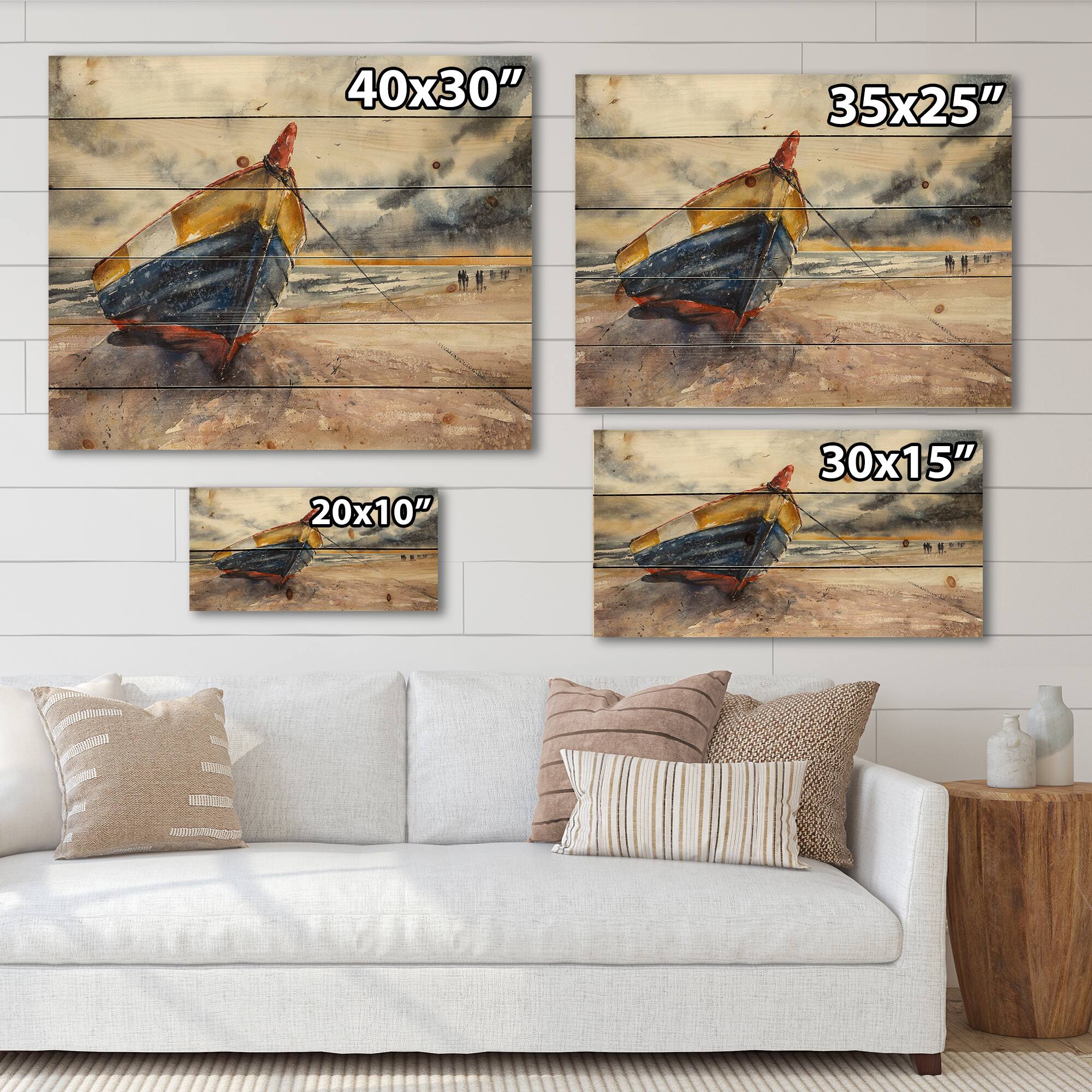 Designart - Wooden Boat On The Baltic Shores