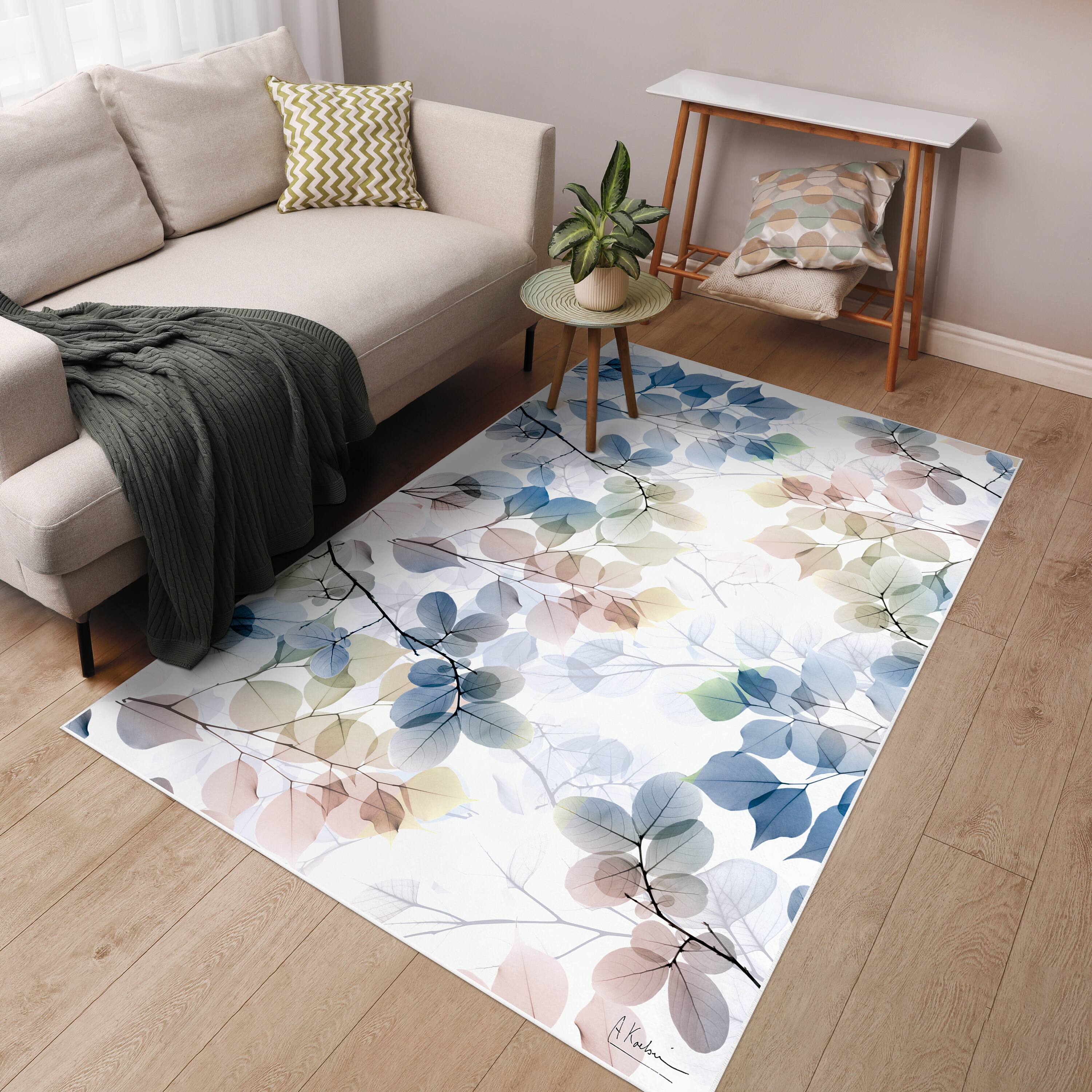 Empire Art Direct 5ft. x 7.5ft. Ethereal Balance I Tapis D’Art Flowers Area Rug