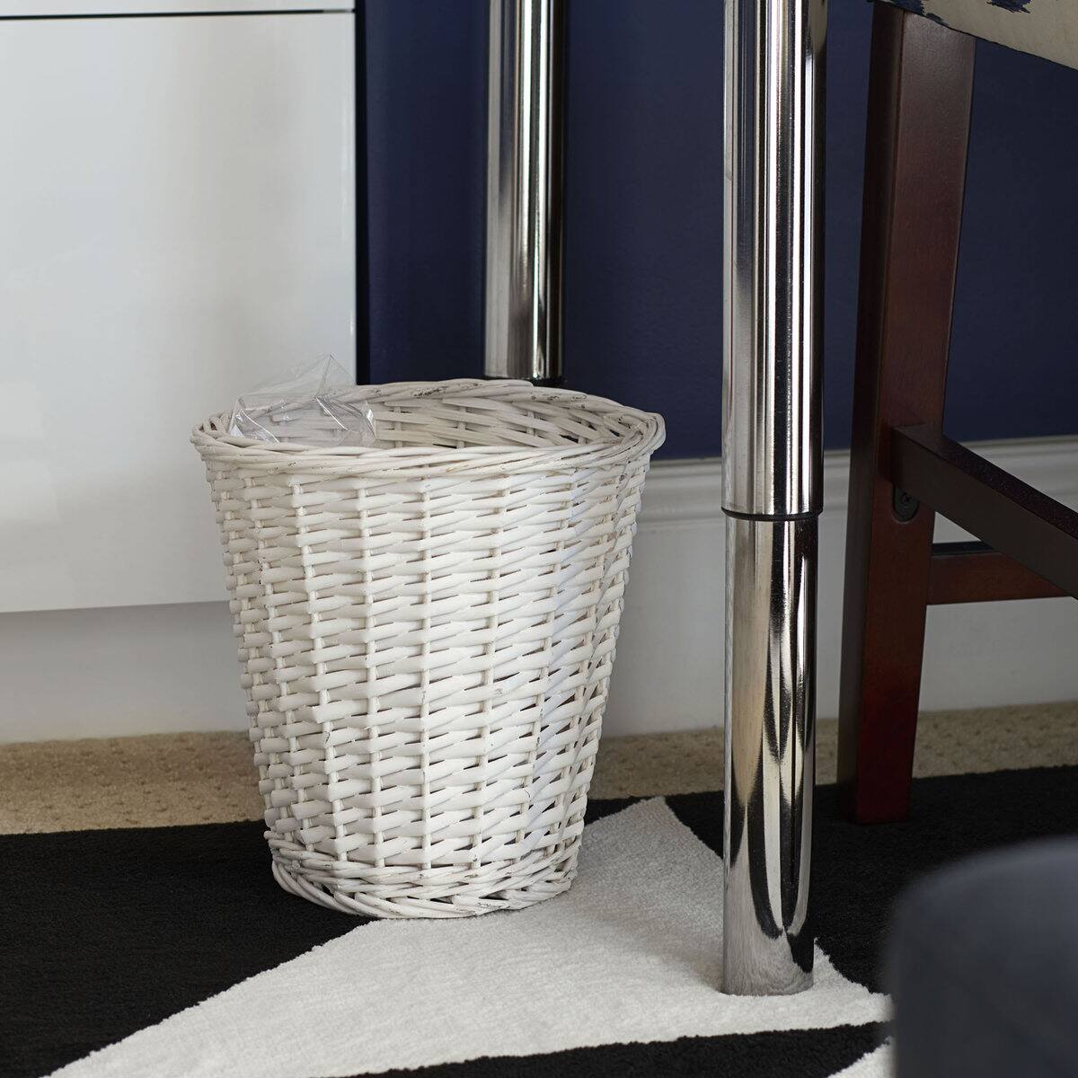 Household Essentials 7" Woven Wicker Waste Basket