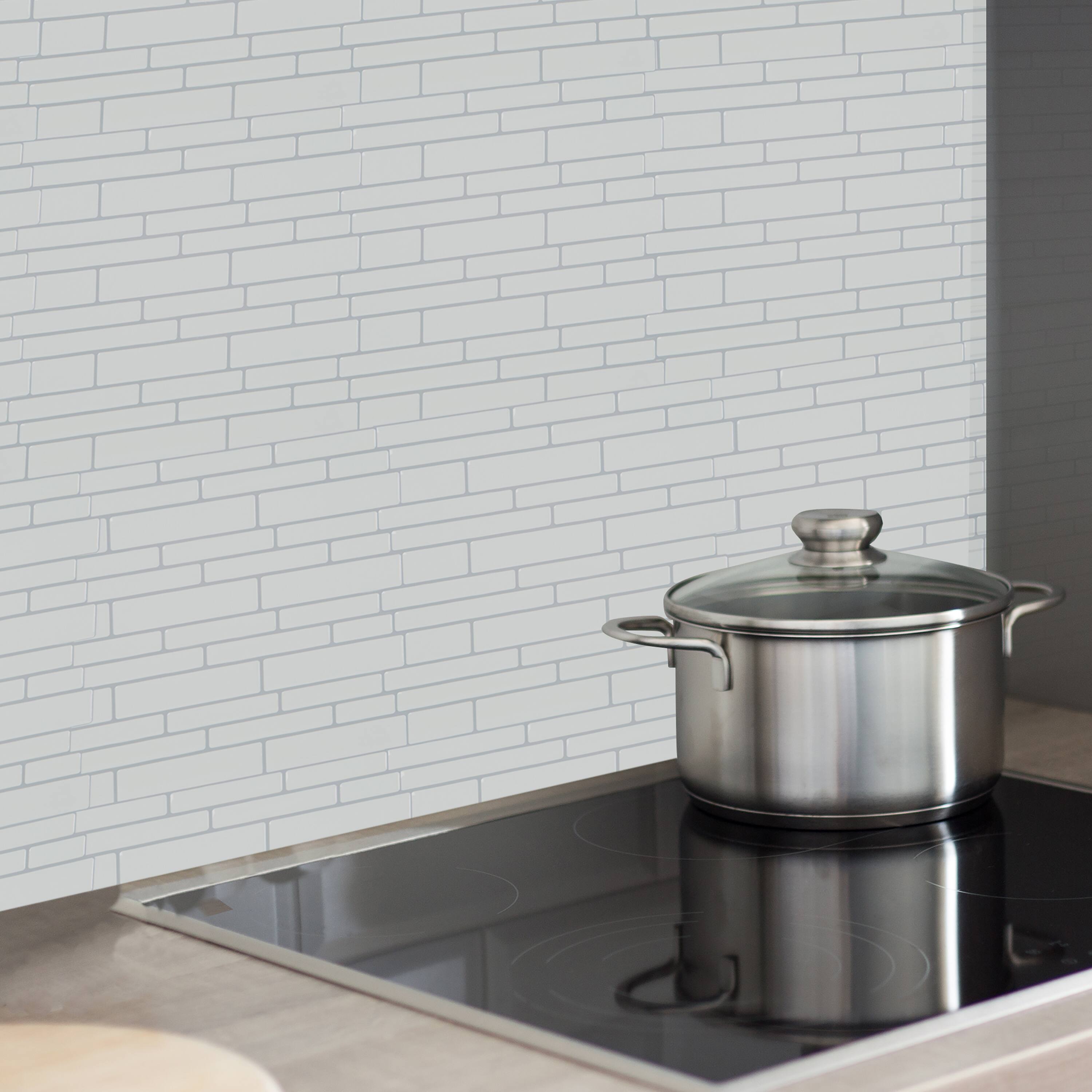 Simplify Peel & Stick White Wall Tile Pack