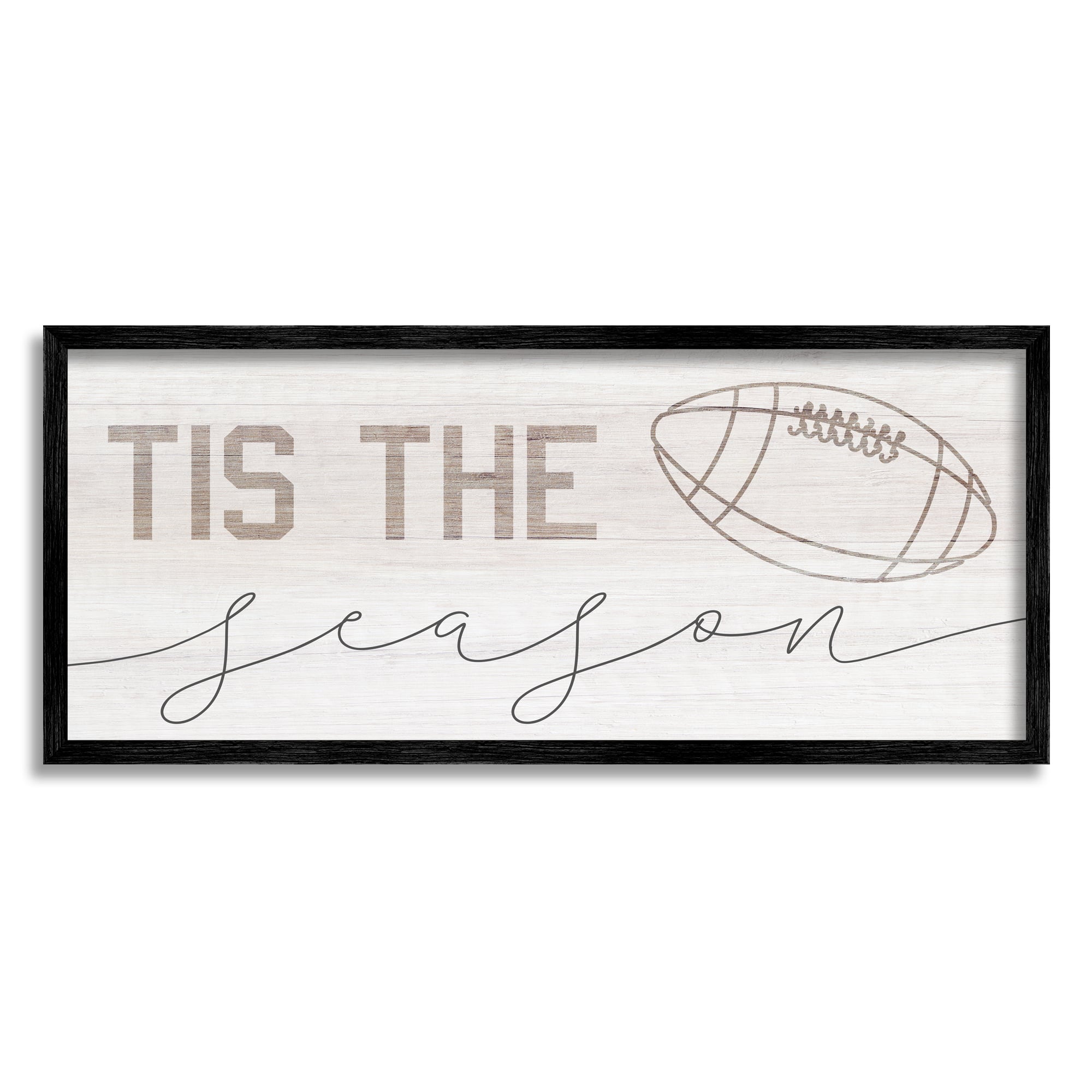 Stupell Industries Tis The Season Football Framed Giclee Art