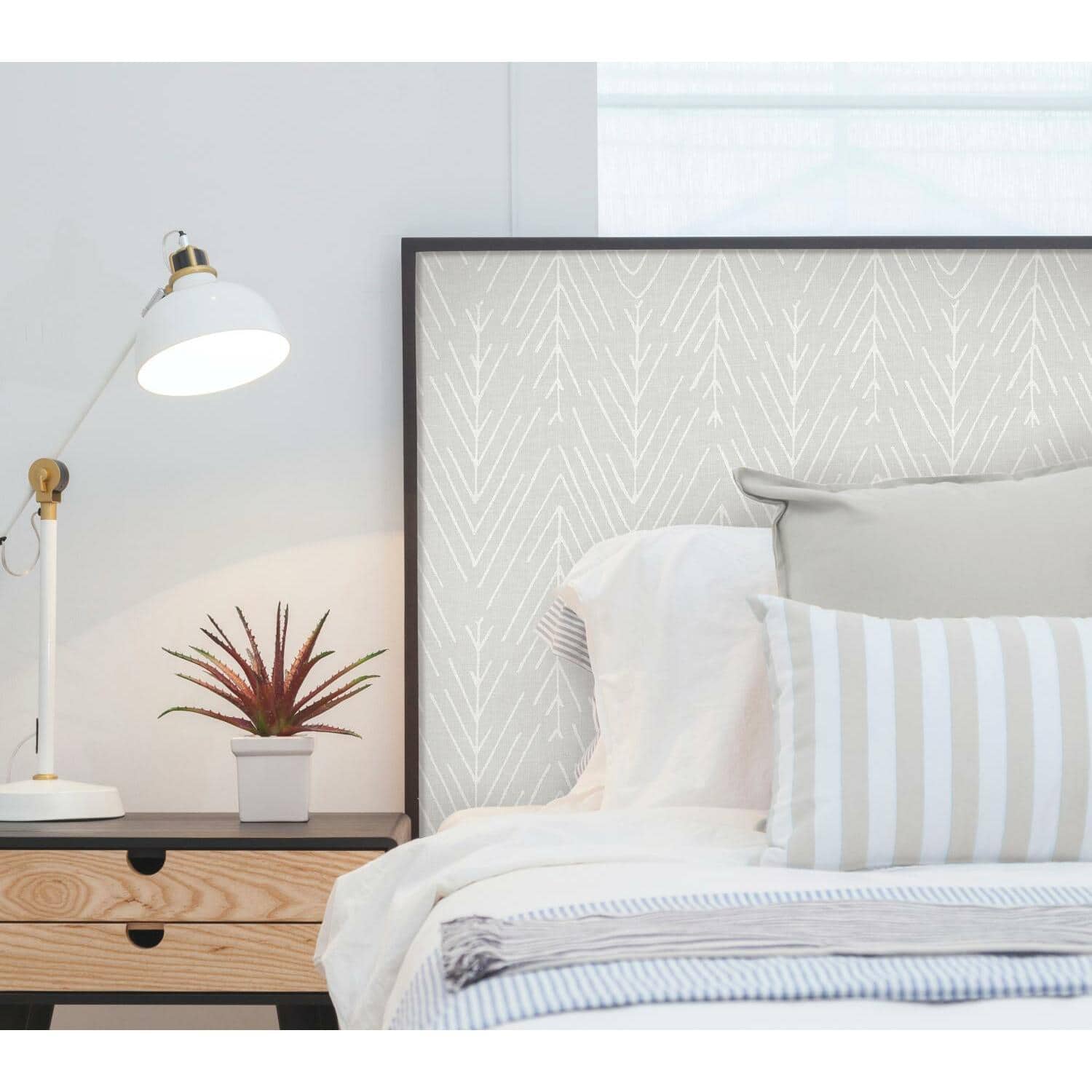 RoomMates Twig Hygge Herringbone Peel & Stick Wallpaper