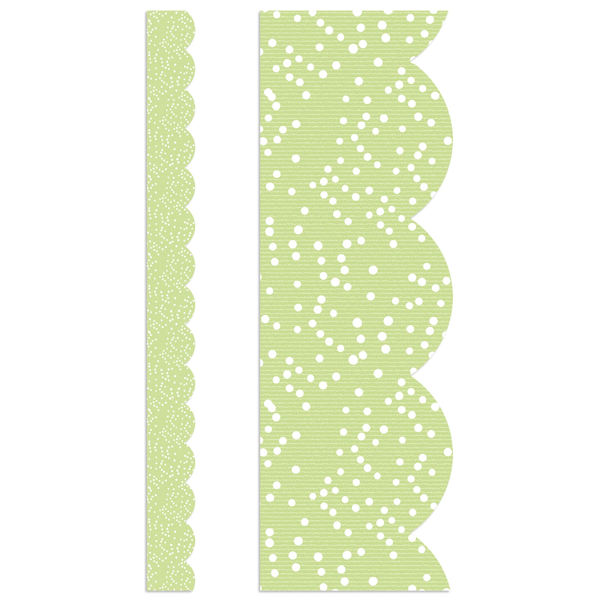 Carson Dellosa® Education Crafty & Cool Light Green with Dots Scallop Borders, 6 Packs of 13