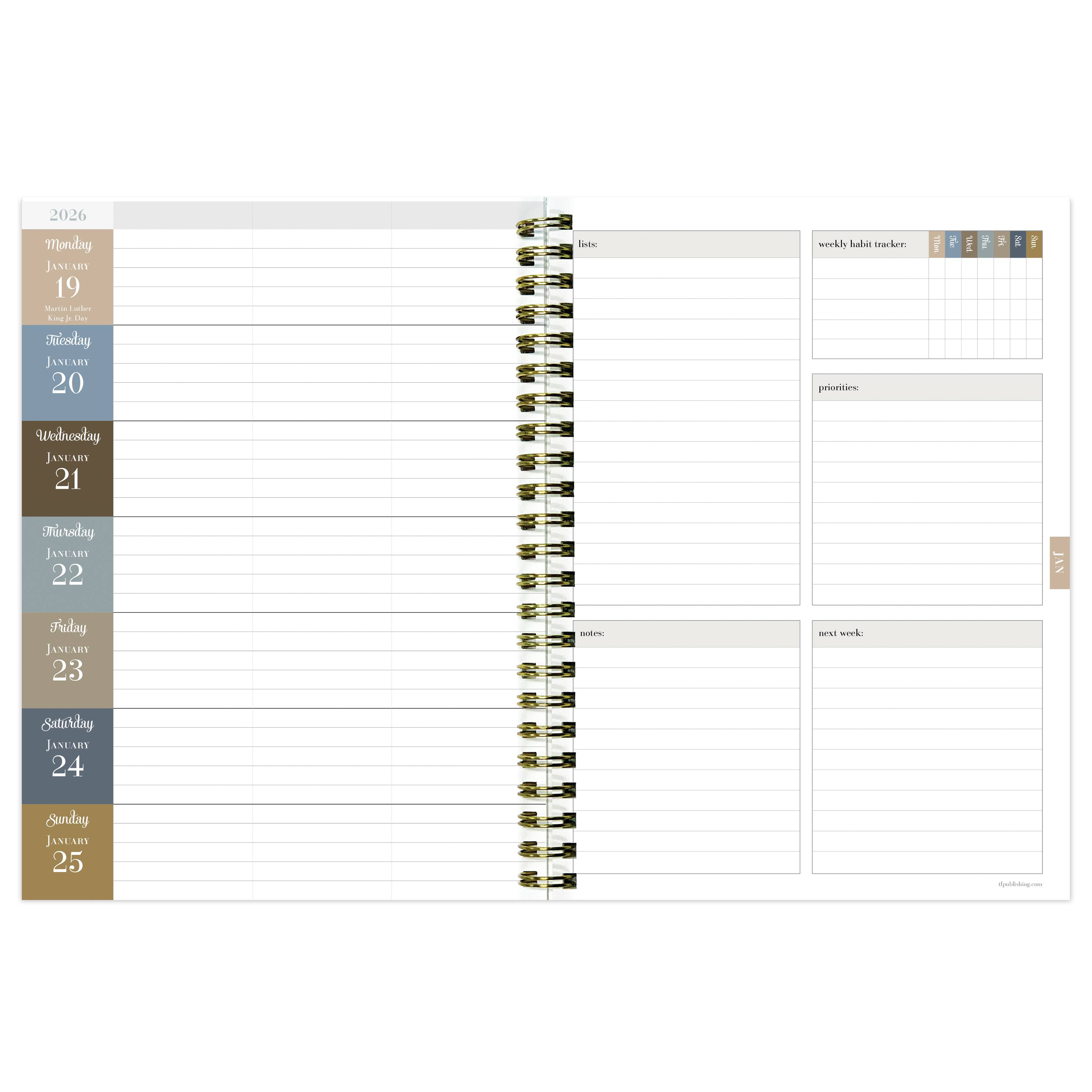 TF Publishing 2025-2026 Simply French Blue Medium Weekly/Monthly Planner