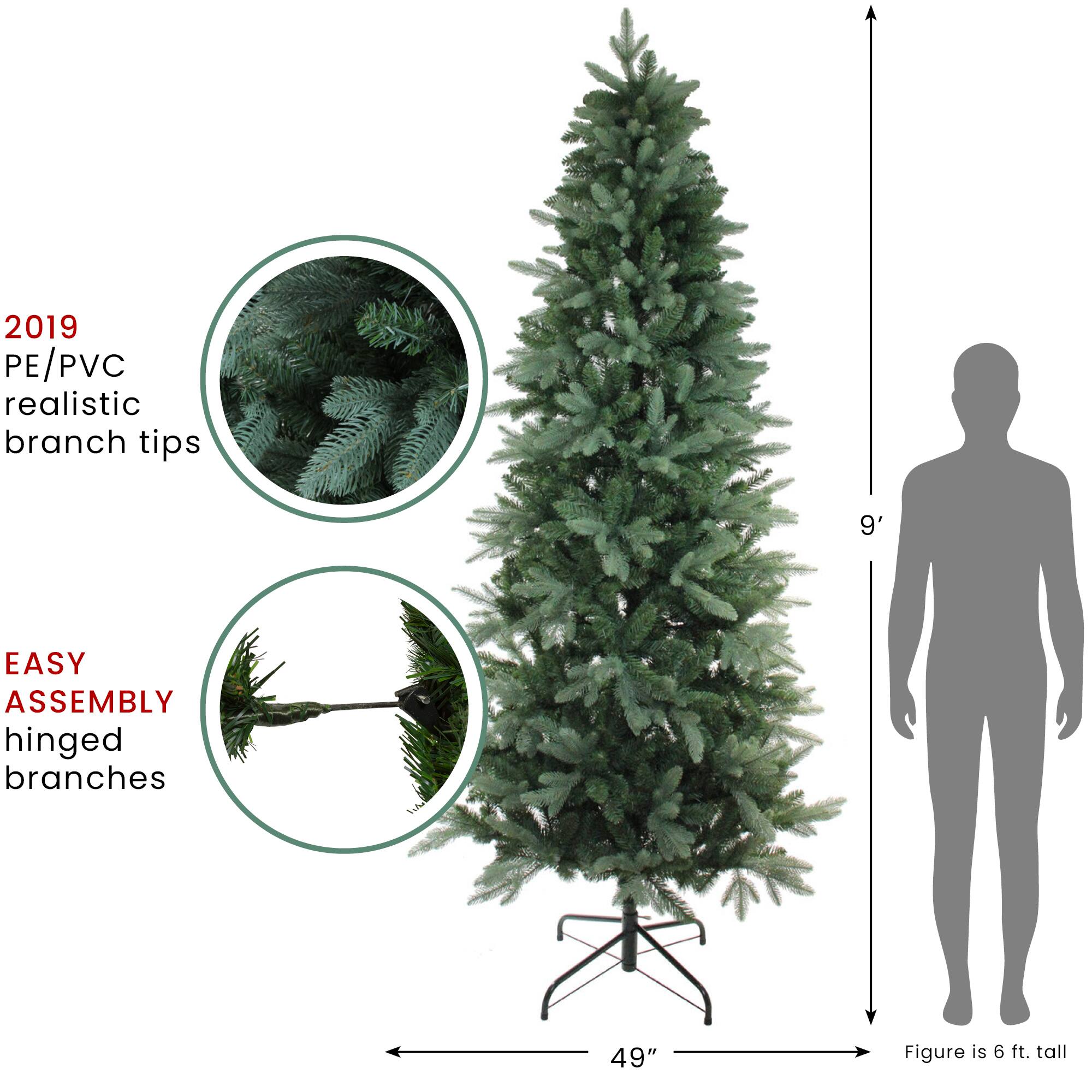 Northlight 9ft. Unlit Real Touch™ Slim Washington Frasier Fir Artificial Christmas Tree