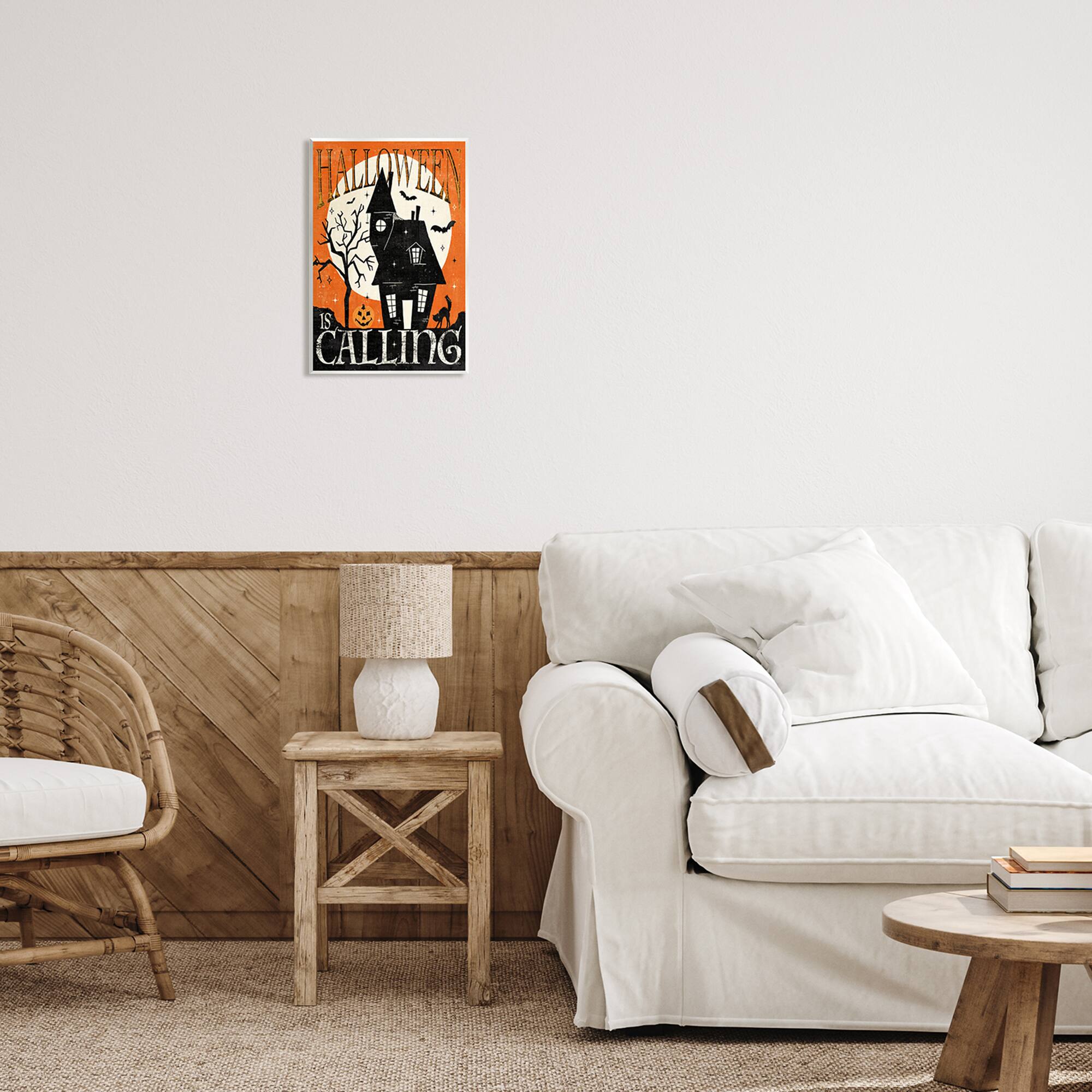 Stupell Industries Halloween Is Calling Haunted House Wall Plaque Art