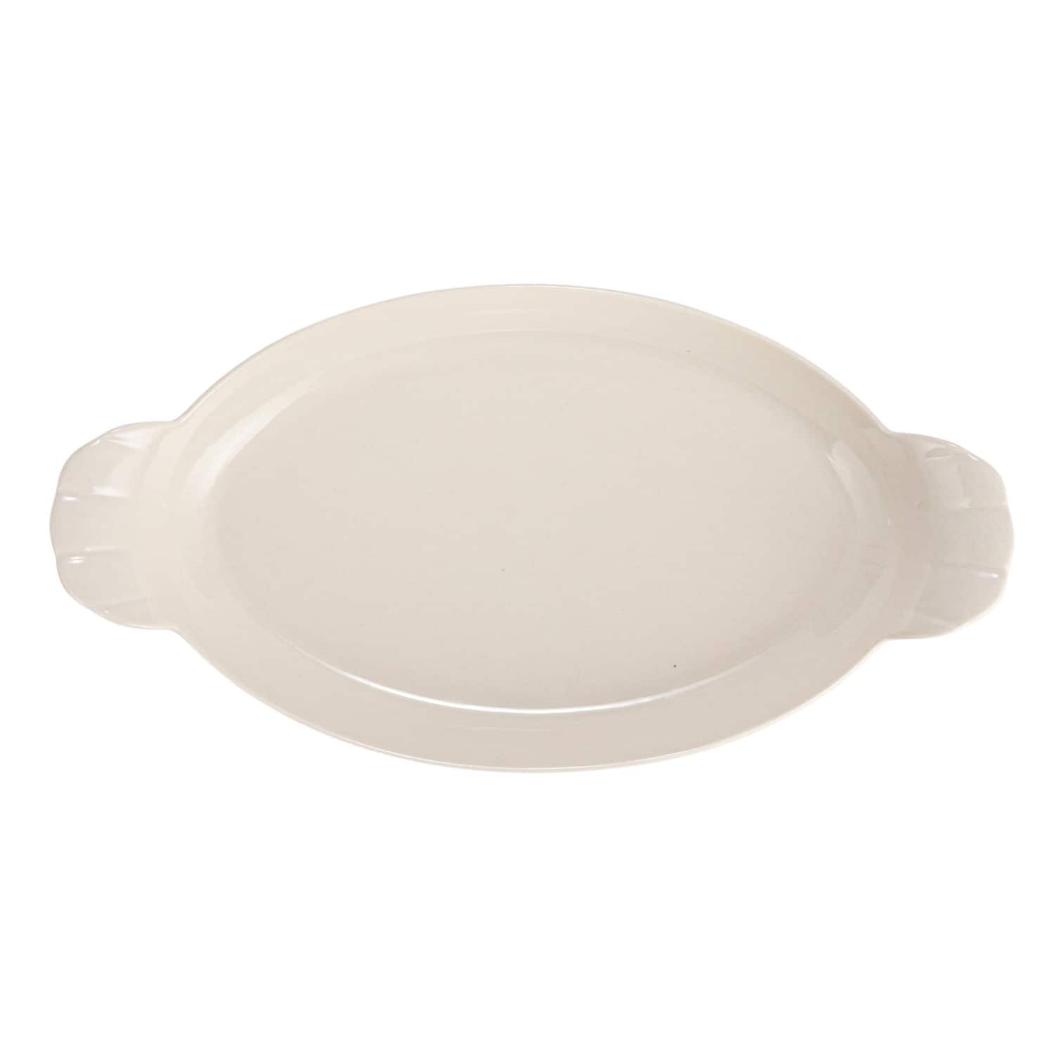Hello Honey® 10" White Stoneware Trays with Handles, 4ct.