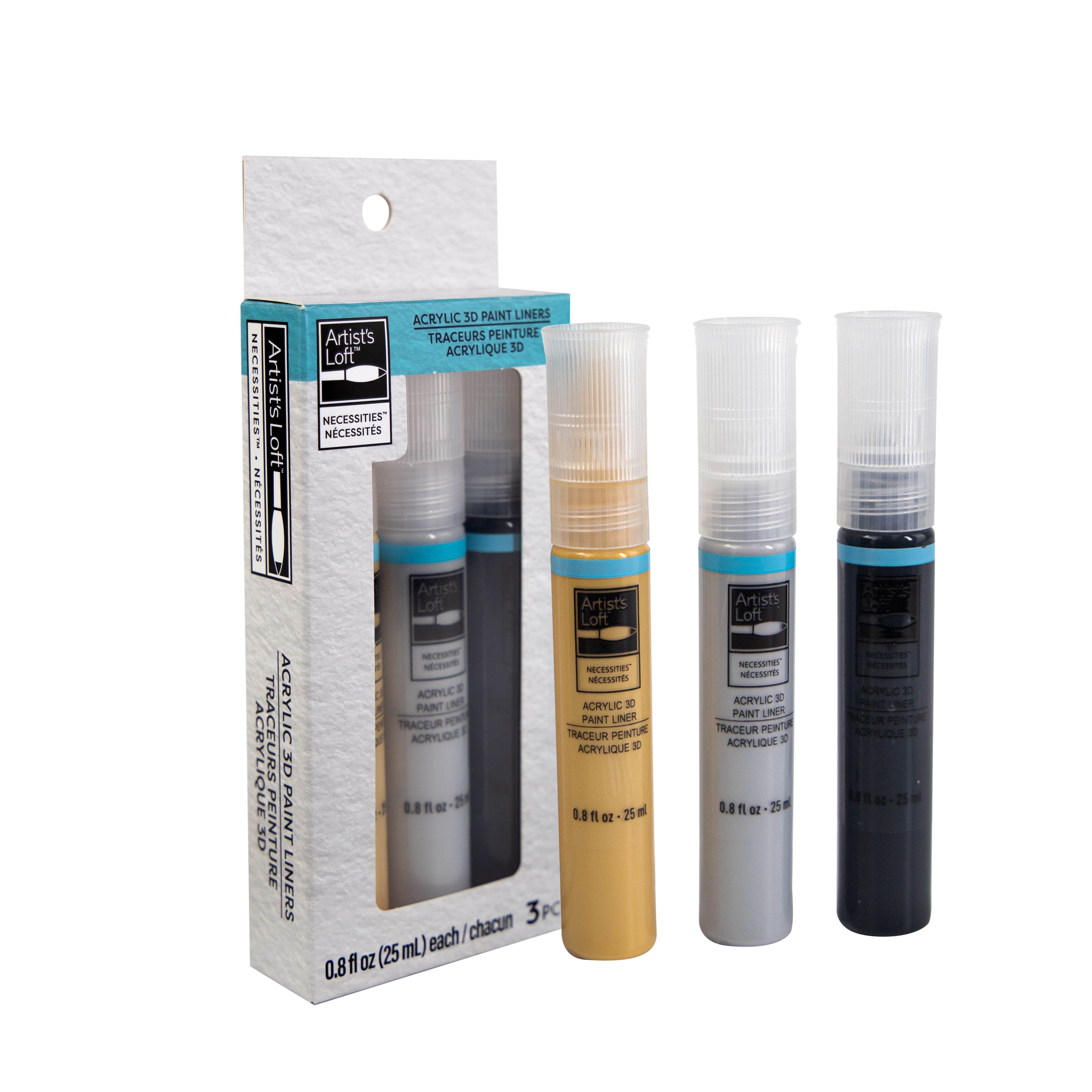 Metallic 3 Piece Acrylic 3D Paint Liner Set by Artist's Loft™