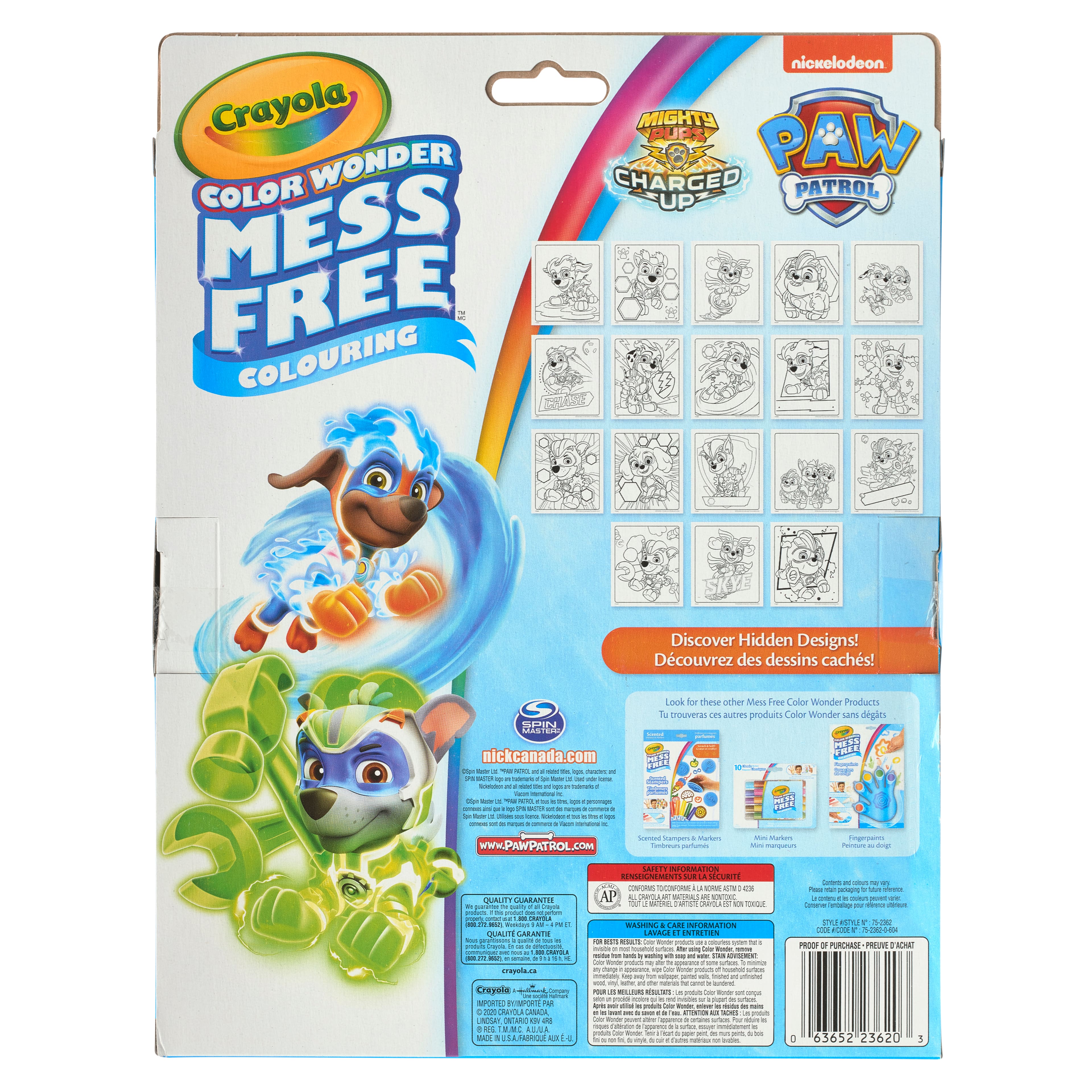 Trousse de coloriage Pat'Patrouille Color Wonder Mess Free de Crayola, Super Pups