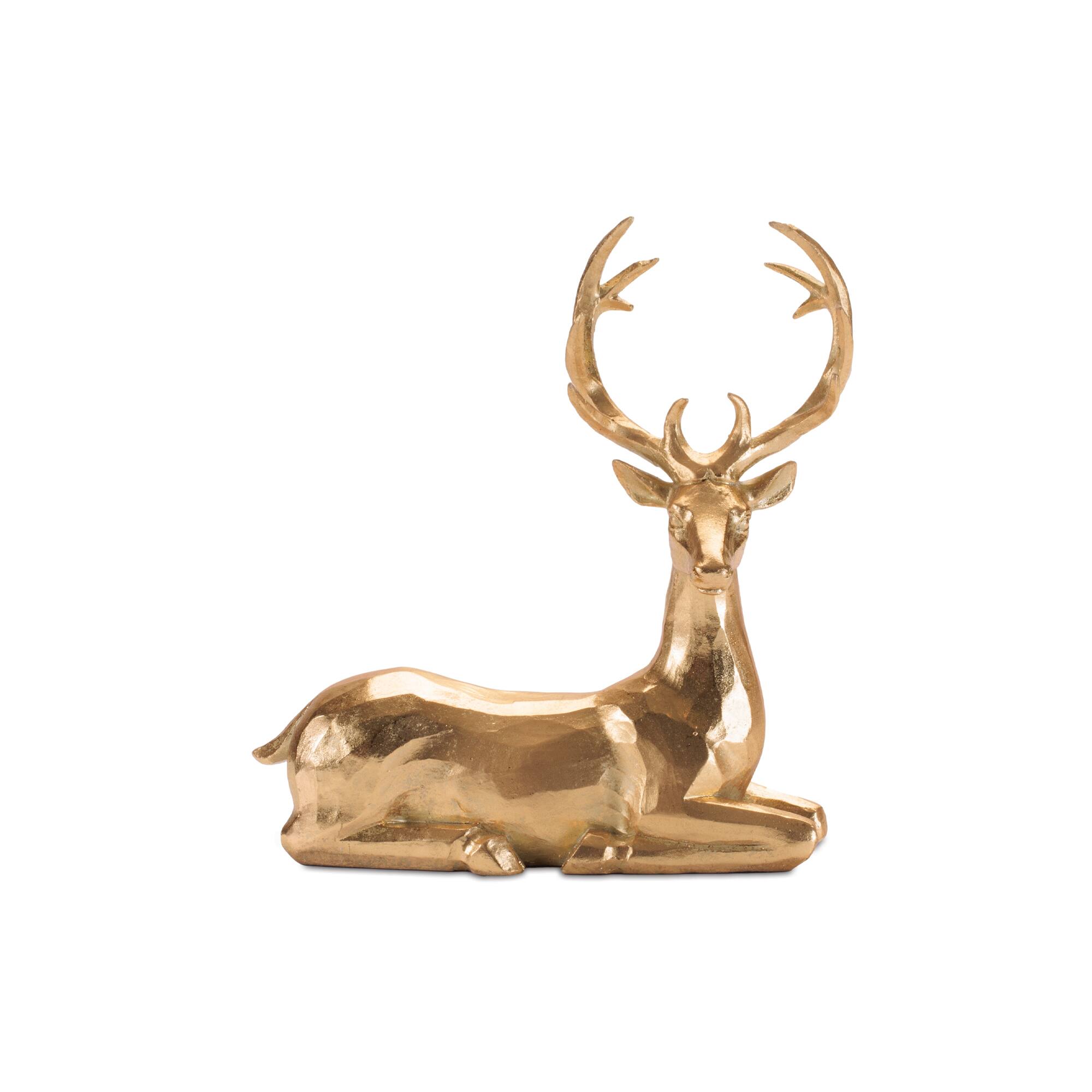 Melrose Gold Metallic Deer Figurines Set