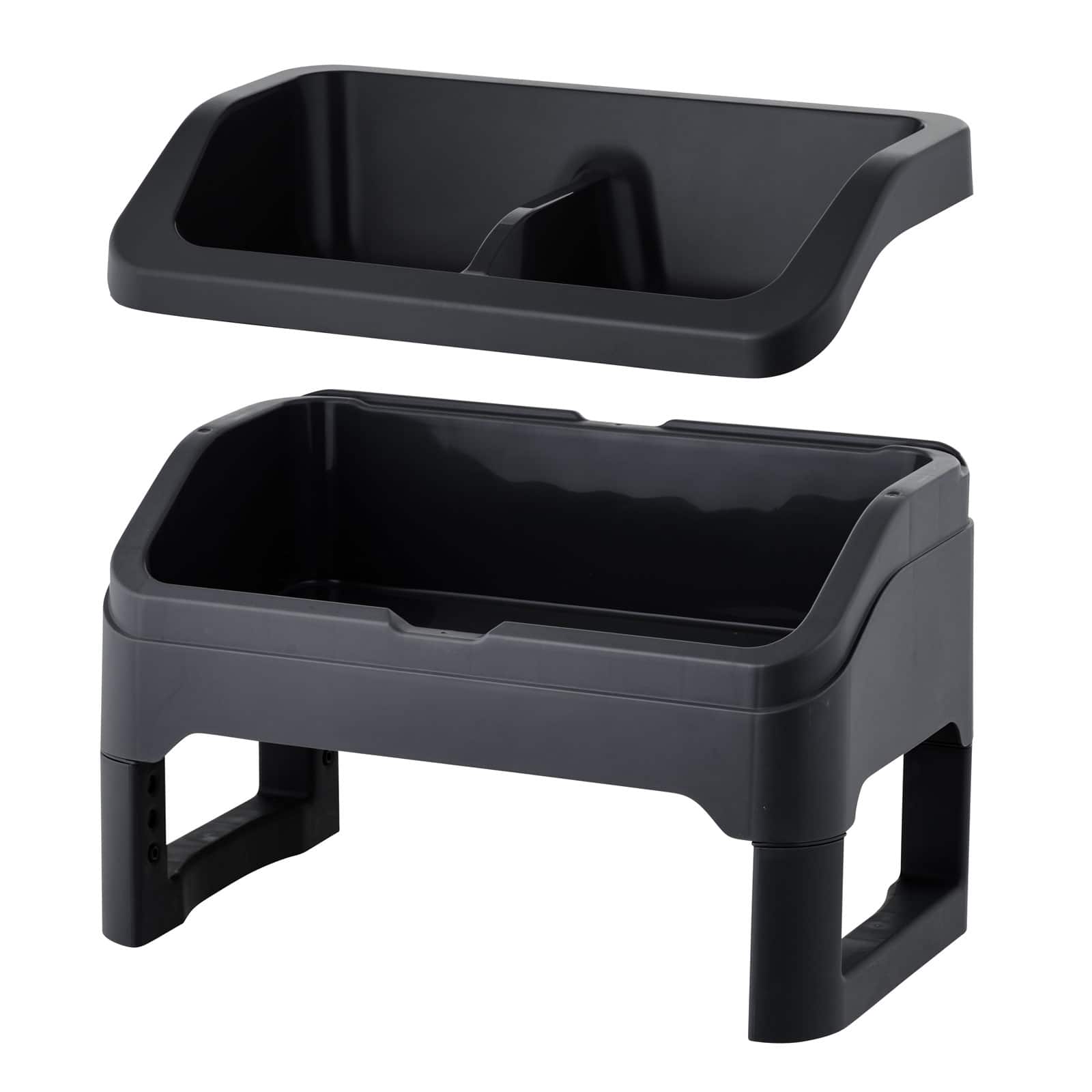 IRIS® Black Adjustable Elevated Pet Feeder, 2ct.