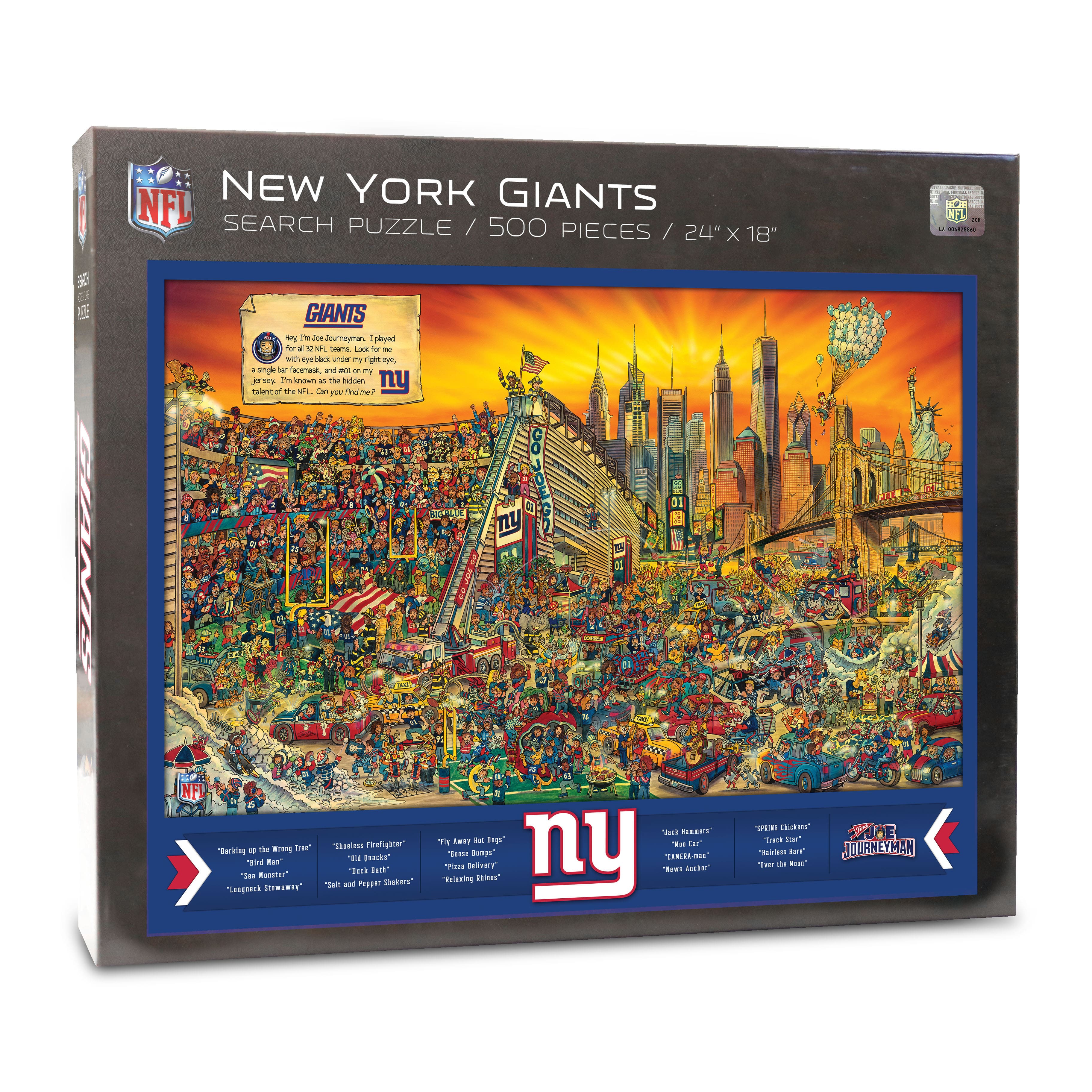 Joe Journeyman NFL 500 Piece Jigsaw Puzzle By Youthefan in New York Giants | 18" x 24" | Michaels®