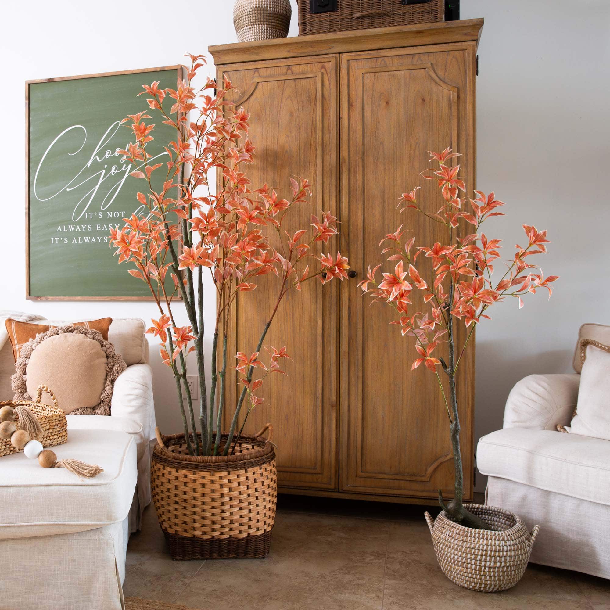 6ft. Autumn Pieris Artificial Fall Tree