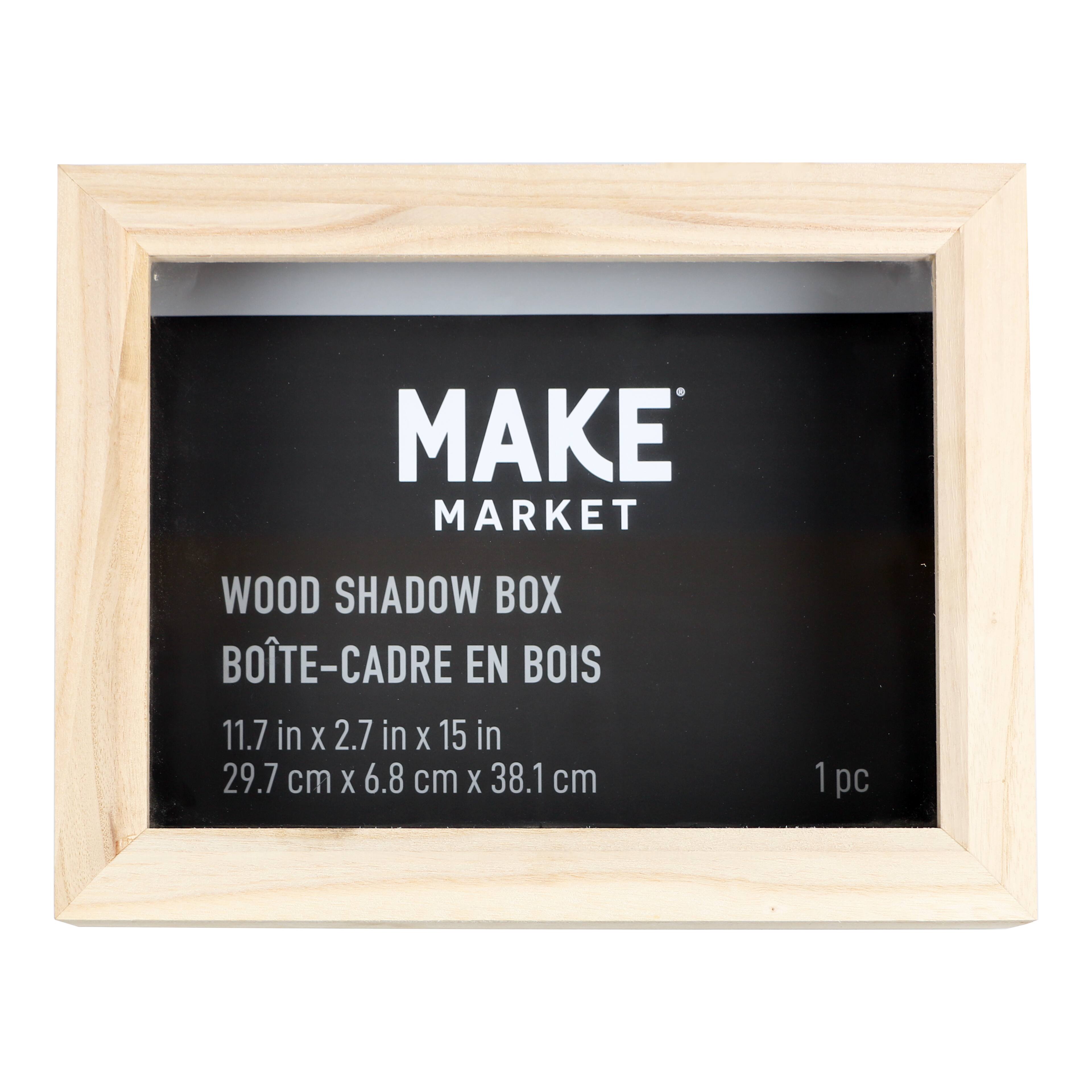 6 Pack: 11.7" x 15" Hinged Wood Shadow Box by Make Market®